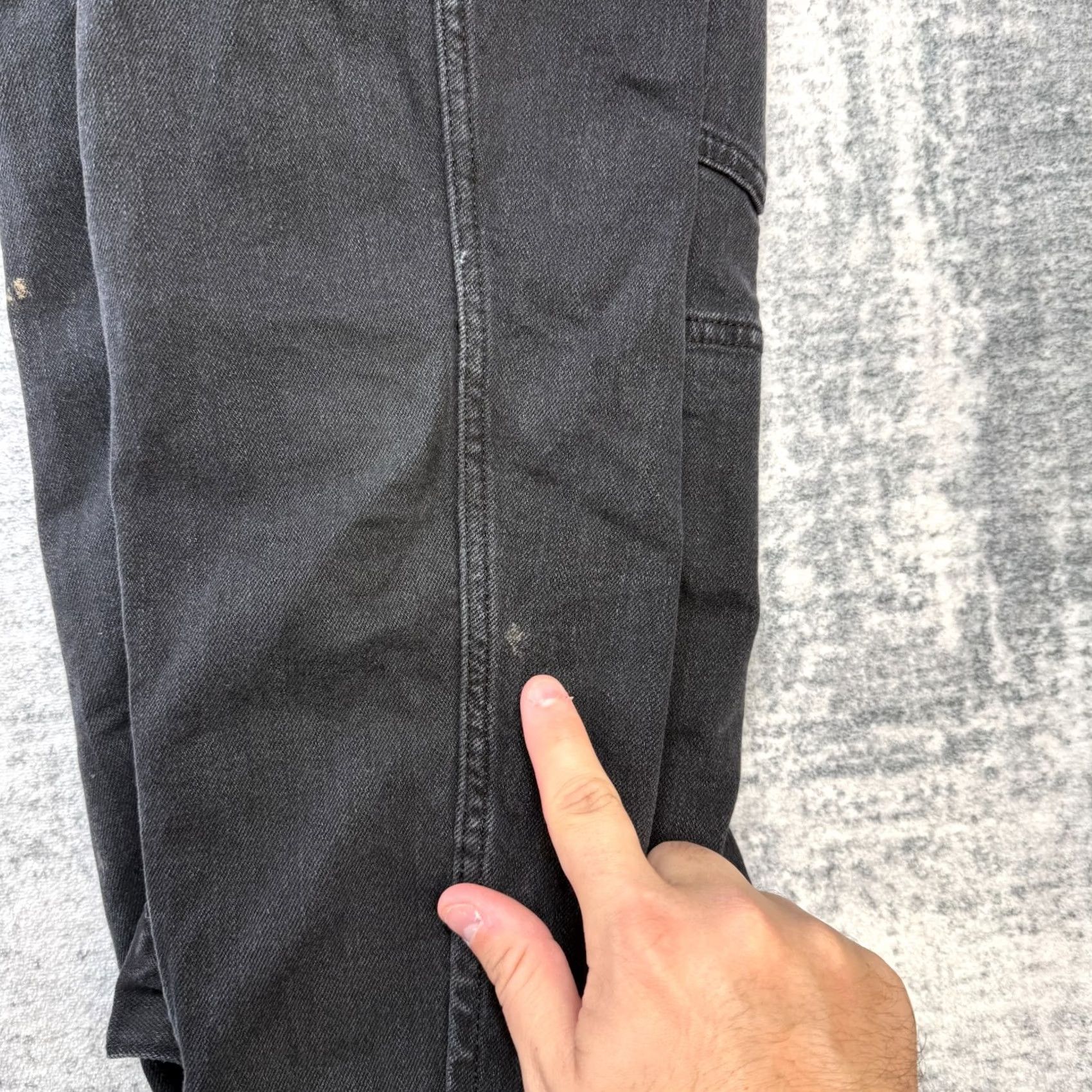 Uniqlo Uniqlo Jacket Mens L Black Denim Trucker Button Front Stretch Pockets Bomber Jacket Casual Regular Fit Cotton Denim Short Sleeve? Size US 33 - 4 Thumbnail
