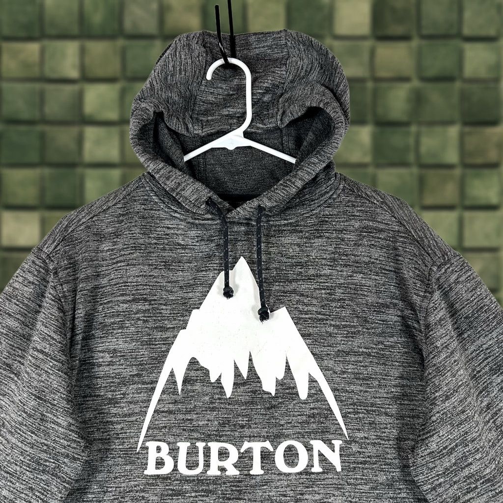 Burton Burton Hooded Pullover Hoodie Men’s Small Gray Polyester Graphic Print Top Size US S / EU 44-46 / 1 - 1 Thumbnail