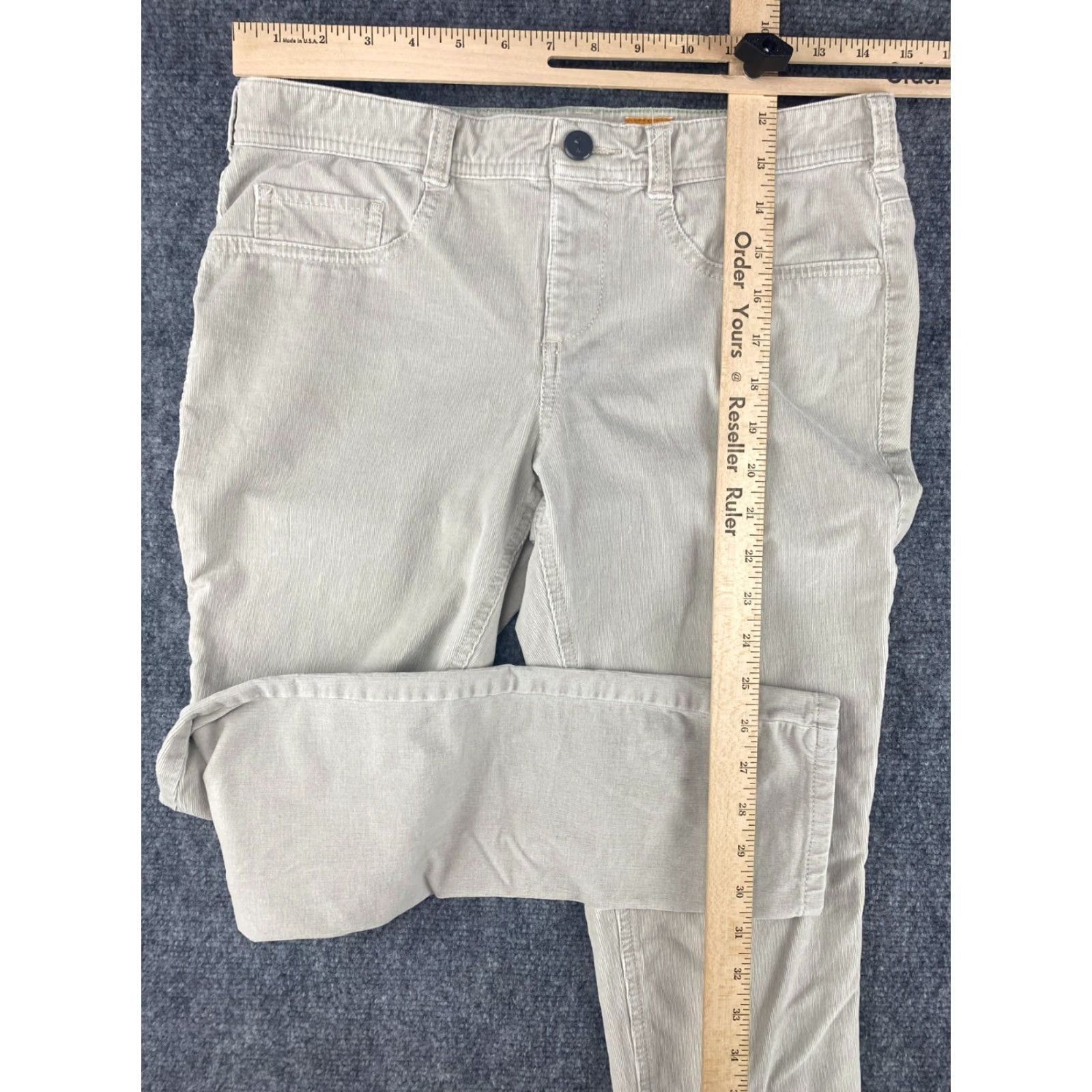 Vintage Pilcro Jeans Womens 30 Gray Stretch Denim Corduroy Modern Logo 5-Pocket Skinny Regular Distressed Vintage No Logo? Size 30" / US 8 / IT 44 - 3 Thumbnail