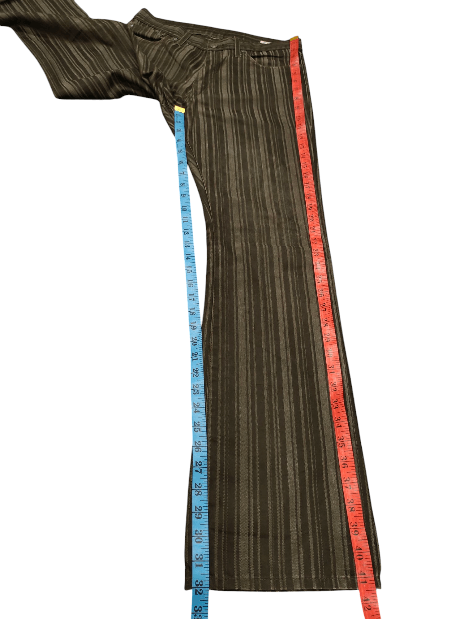 semanticdesign Flare Pants Semantic Design Japan Striped Denim Bootcut Lgb Size US 30 / EU 46 - 15 Thumbnail
