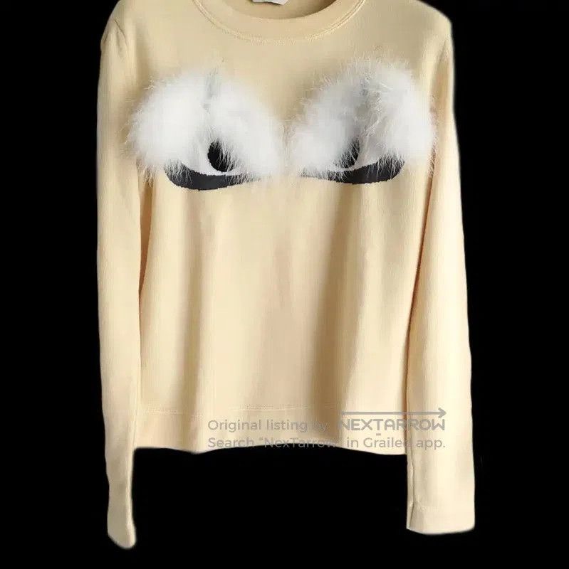 Fendi Fendi Yellow Wool Long Sleeve Knitted Sweater . Size S / US 4 / IT 40 - 1 Thumbnail