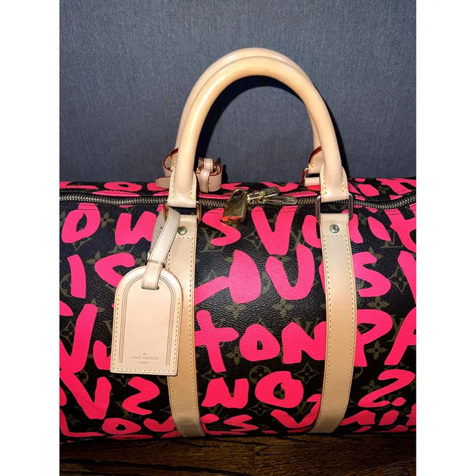 Louis Vuitton Louis Vuitton Keepall Graffiti Pink Jacobs Travel Bag Size ONE SIZE - 3 Thumbnail