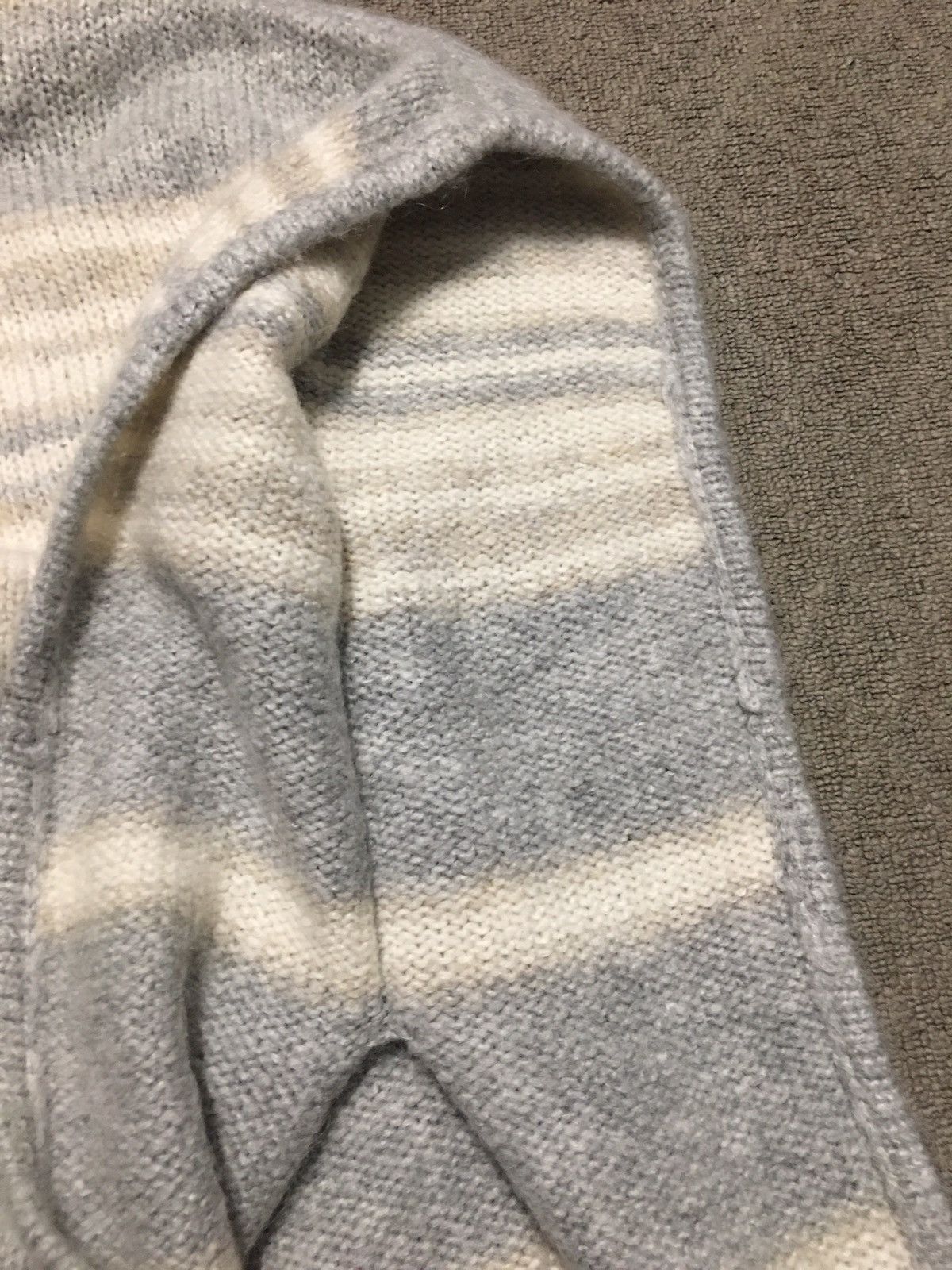 Other HEMISPHERE Grey Stripped Wool Angora Poncho Sweater Size S Size S / US 4 / IT 40 - 8 Thumbnail
