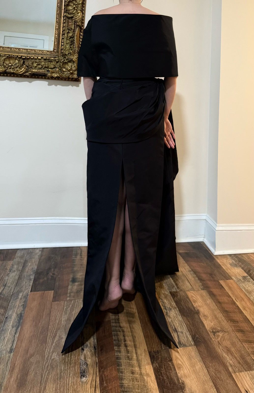 Oscar De La Renta Oscar de la Renta Black One-Shoulder Gown Size L / US 10 / IT 46 - 7 Thumbnail