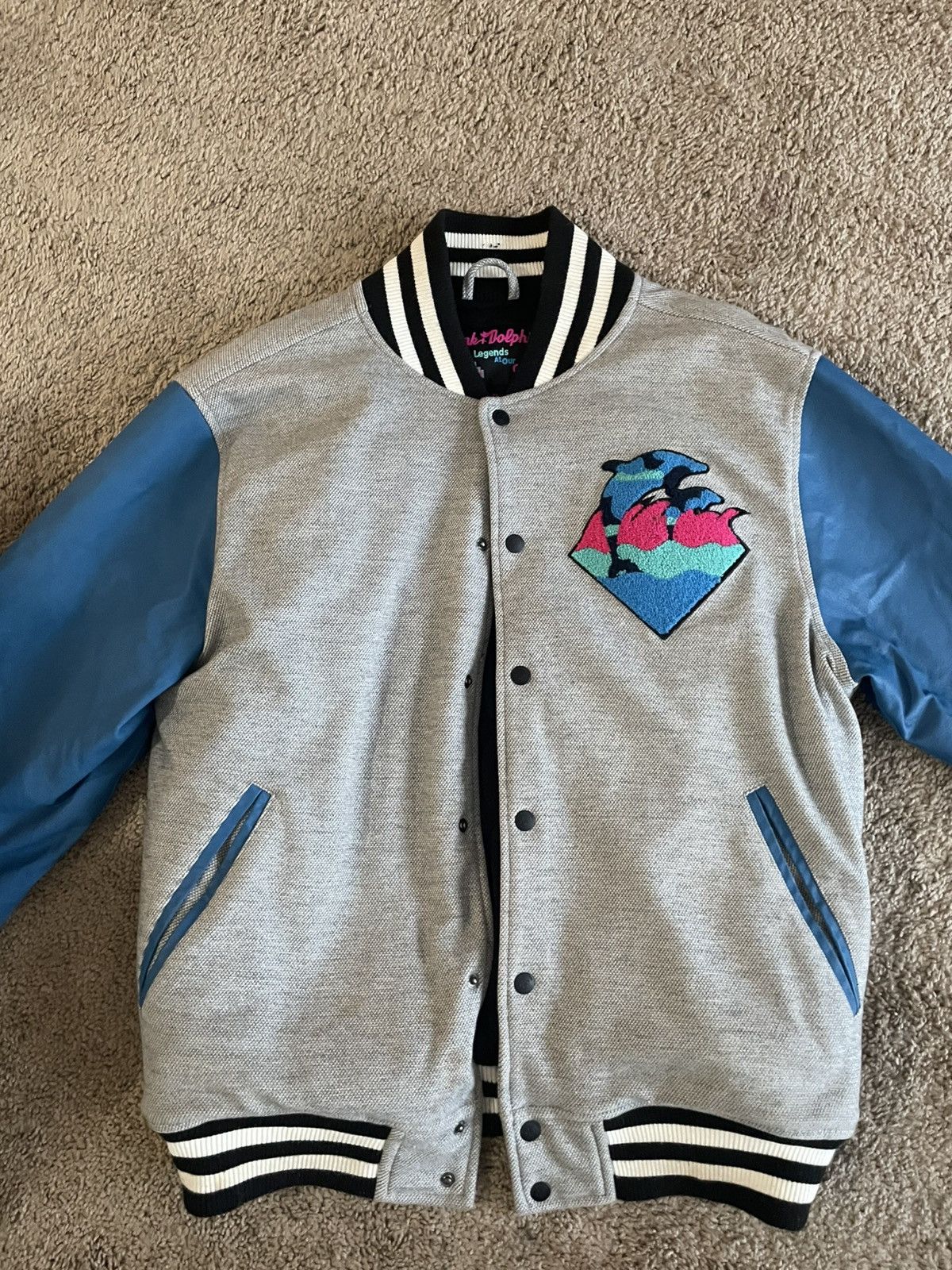 Pink Dolphin Pink Dolphin Varsity Jacket Size US XL / EU 56 / 4 - 8 Thumbnail
