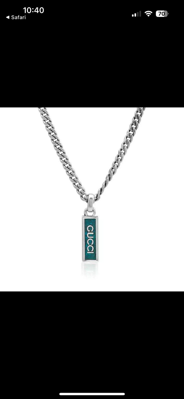 Gucci Gucci Silver Tag Necklace 21.5 in Size ONE SIZE - 4 Thumbnail