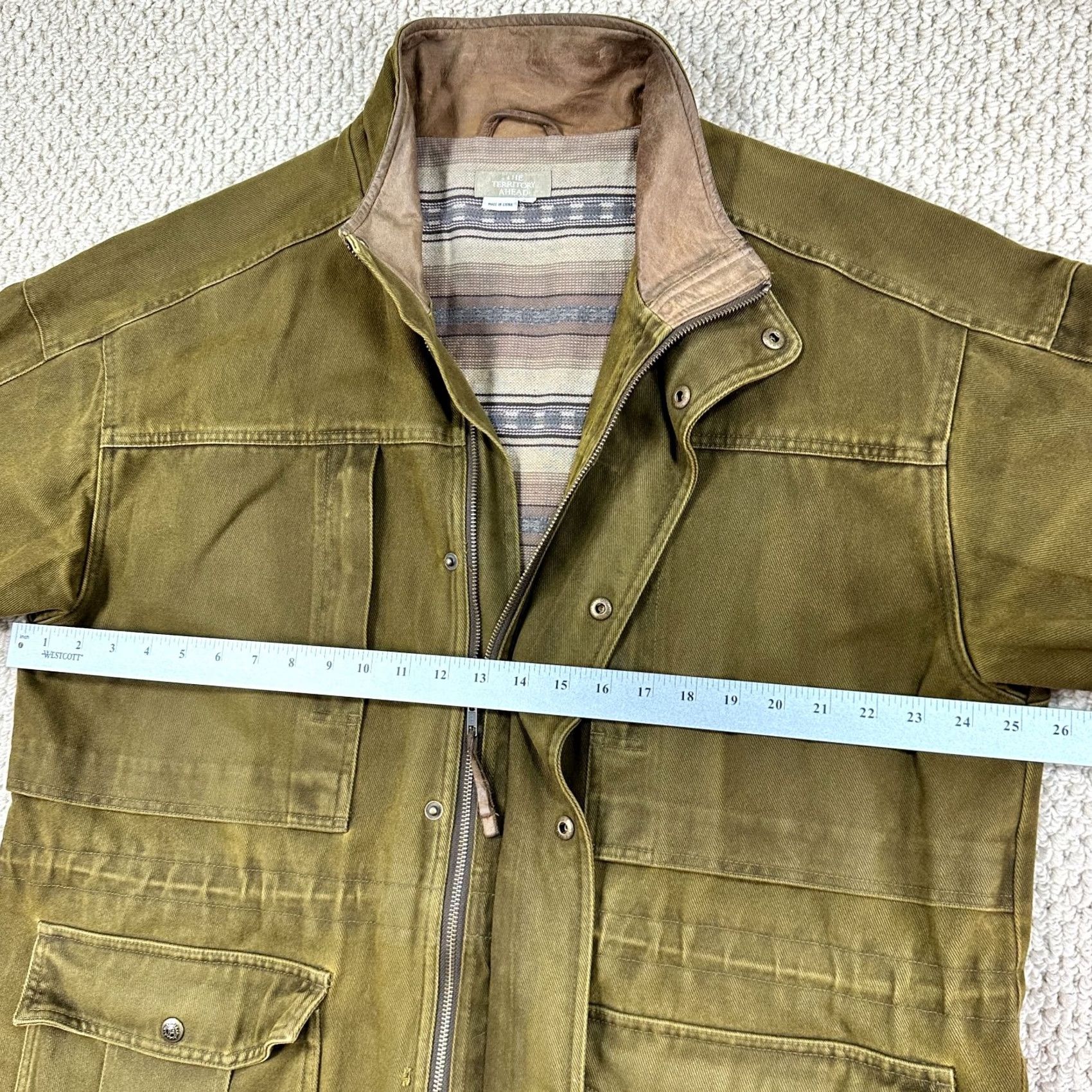 The Territory Ahead VINTAGE Territory Ahead Jacket Mens L Green Chore Aztec Blanket Lined Ranchwear Coat Size US L / EU 52-54 / 3 - 6 Thumbnail