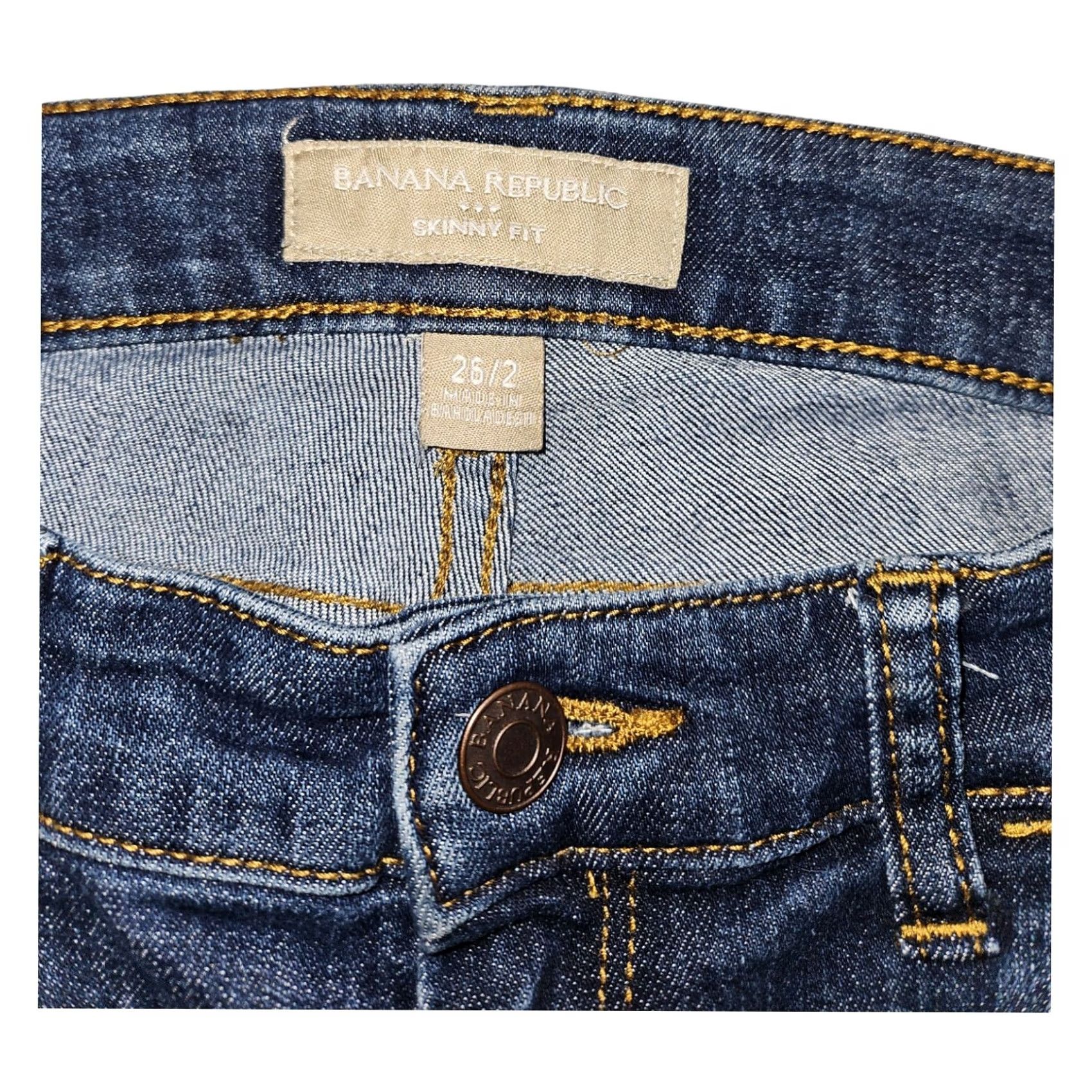 Banana Republic Banana Republic Skinny Fit Jeans Womens Size 26/2 Blue Denim Casual - Low Rise, 29in Size 26" / US 2 / IT 38 - 2 Thumbnail