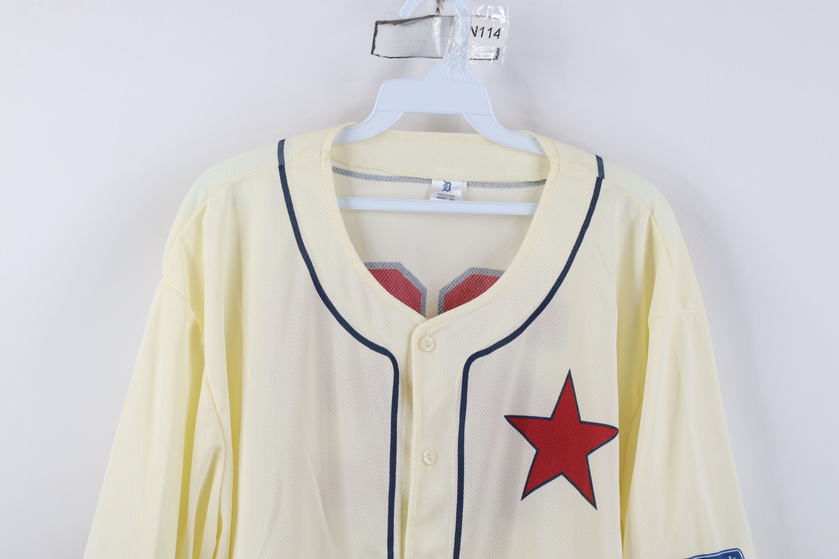 Vintage Vintage Y2K Negro League Detroit Stars Baseball Jersey Cream Size US XXL / EU 58 / 5 - 2 Thumbnail