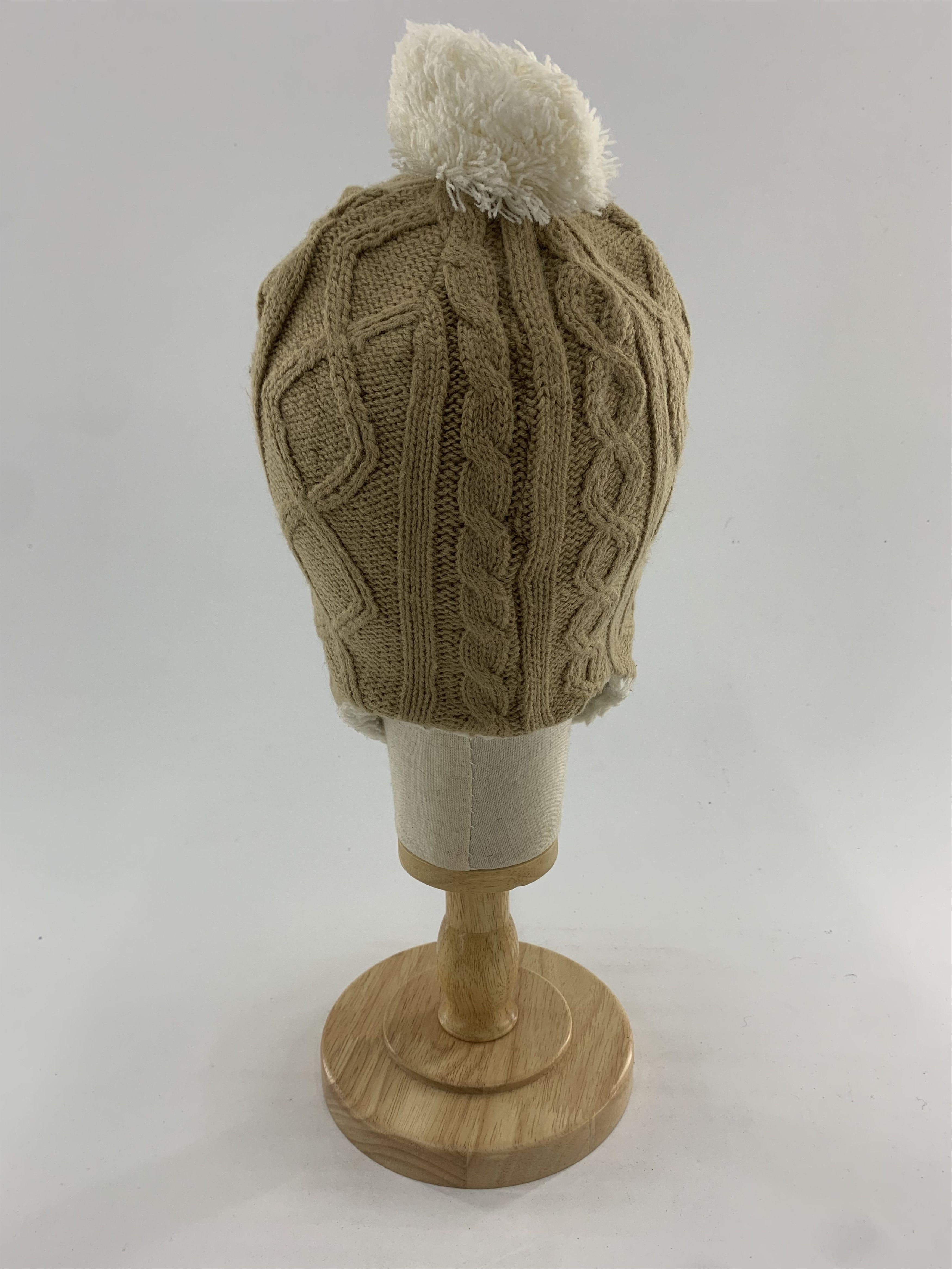 Vintage Knitted Beanie Earflap Hat Snowcap Size ONE SIZE - 2 Thumbnail