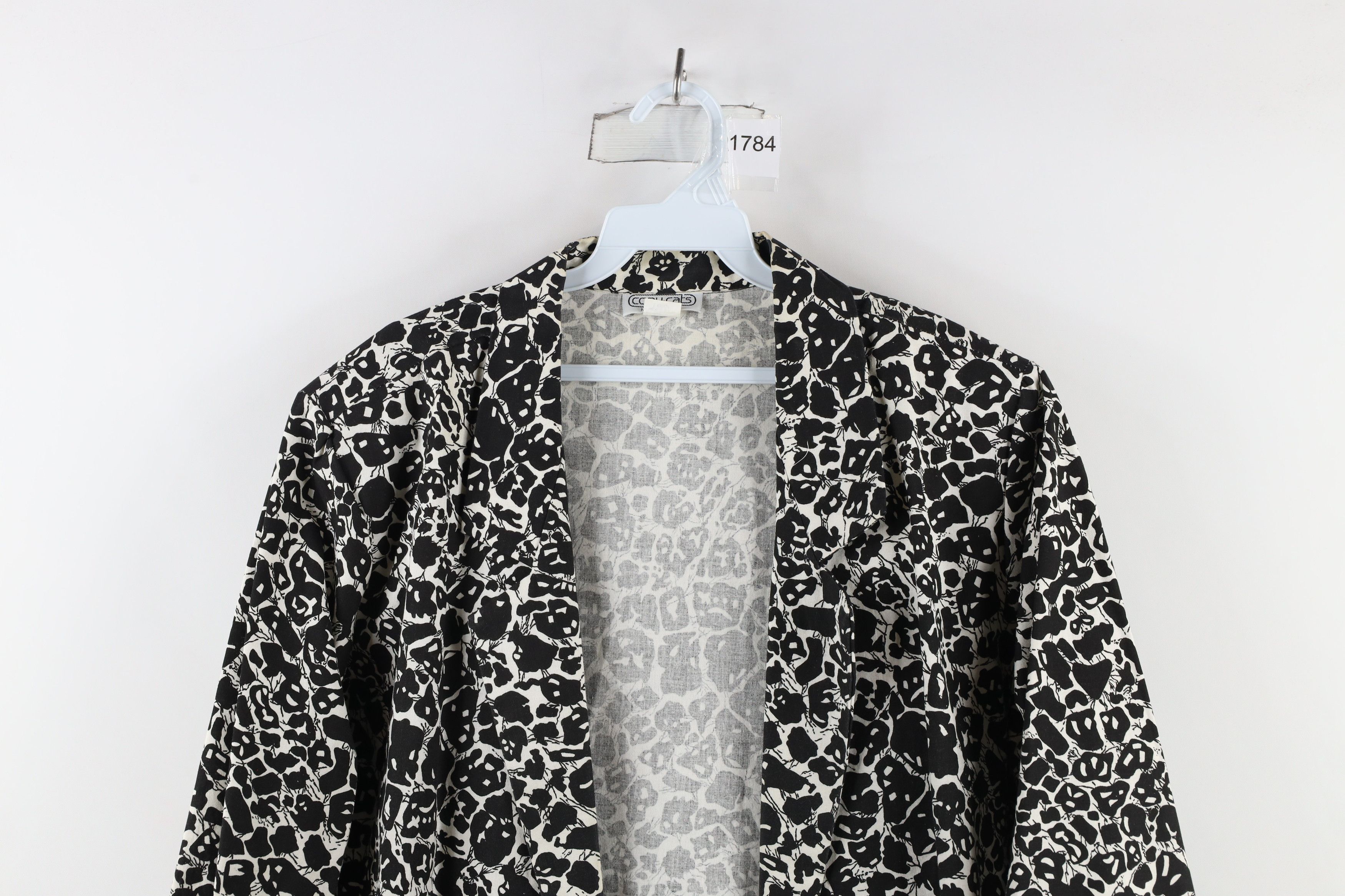 Vintage Vintage 90s Streetwear Abstract Open Front Blazer Jacket USA Size L / US 10 / IT 46 - 2 Thumbnail