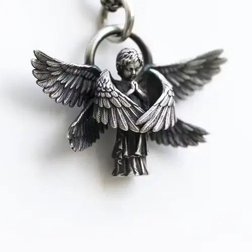 Jewelry Prayer Angel Pendant Necklace Size ONE SIZE - 4 Thumbnail