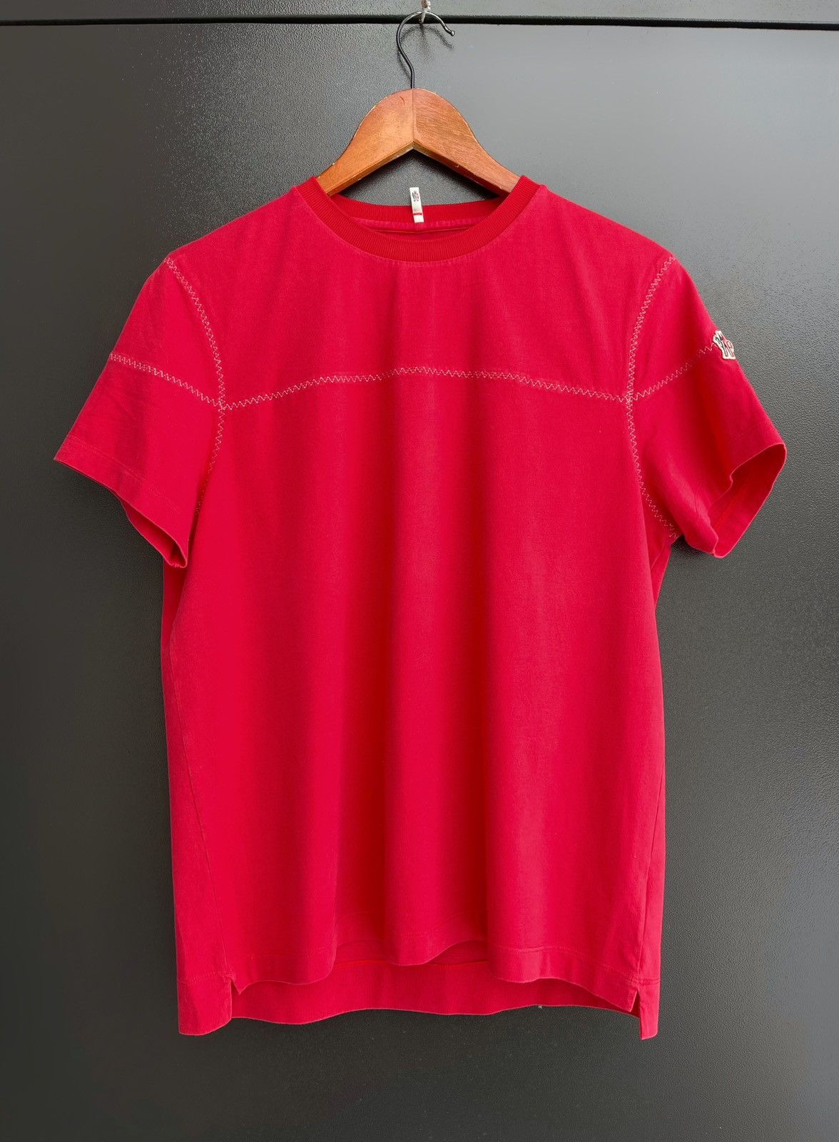 Moncler Grenoble Women's Red T-Shirt - Made in Italy