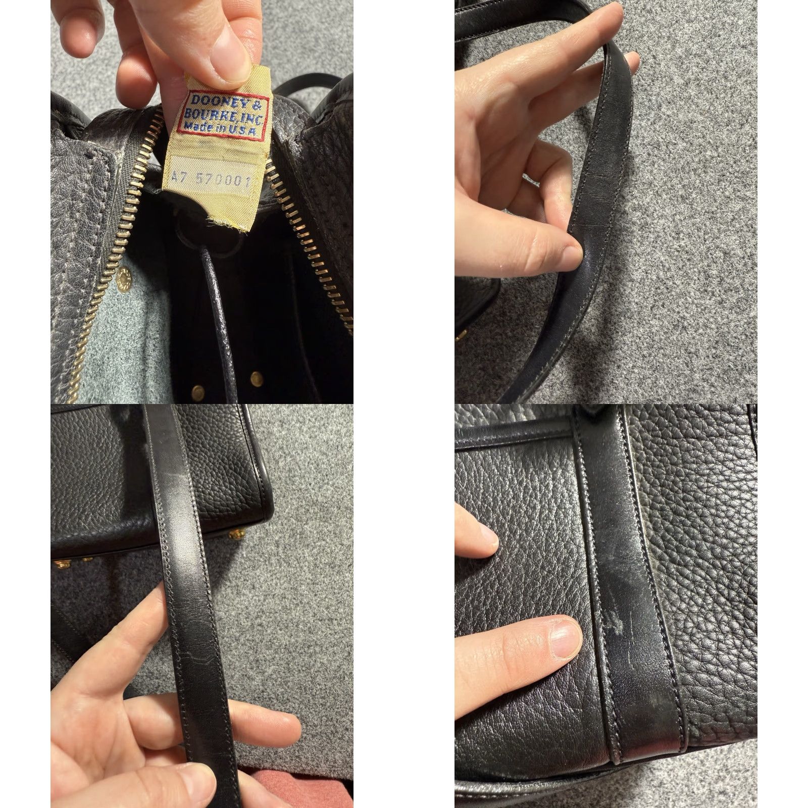 Dooney & Bourke Dooney & Bourke All Weather Leather Small Tote Pebbled Leather Black Handbag Size ONE SIZE - 10 Thumbnail