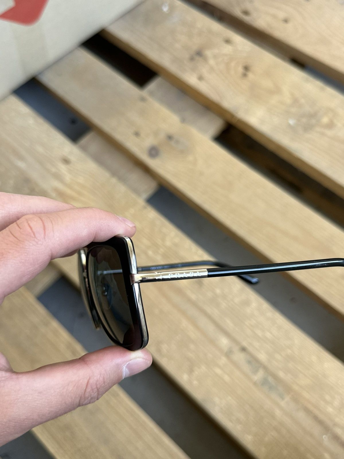 Prada × Vintage Prada Black Women’s Sunglasses Size ONE SIZE - 5 Thumbnail