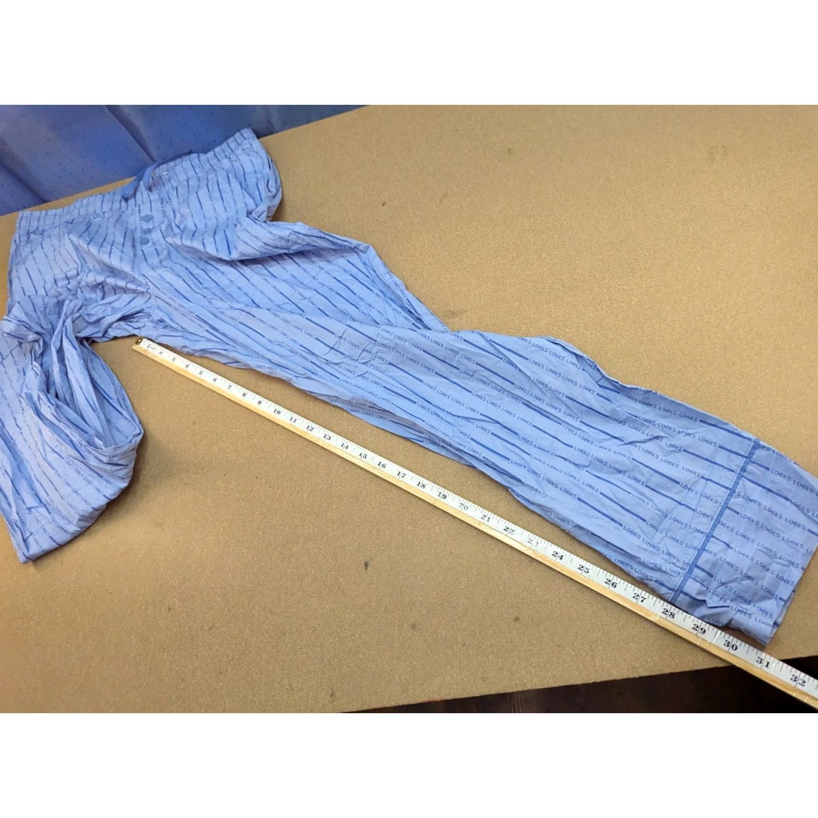 Vintage Joop! Mens Pants Striped Cotton Blue LOOKS Wolfgang Joop Drawstring XL Pants Casual Regular Mens Size US 36 / EU 52 - 4 Thumbnail