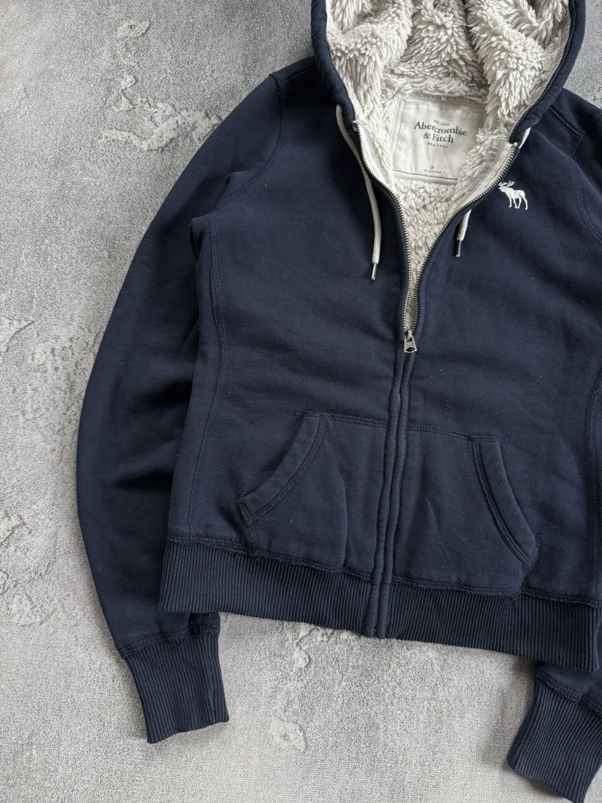 Abercrombie & Fitch Abercrombie & Fitch M/size lined sherpa hoodie fur LGB Y2K Size M / US 6-8 / IT 42-44 - 3 Thumbnail