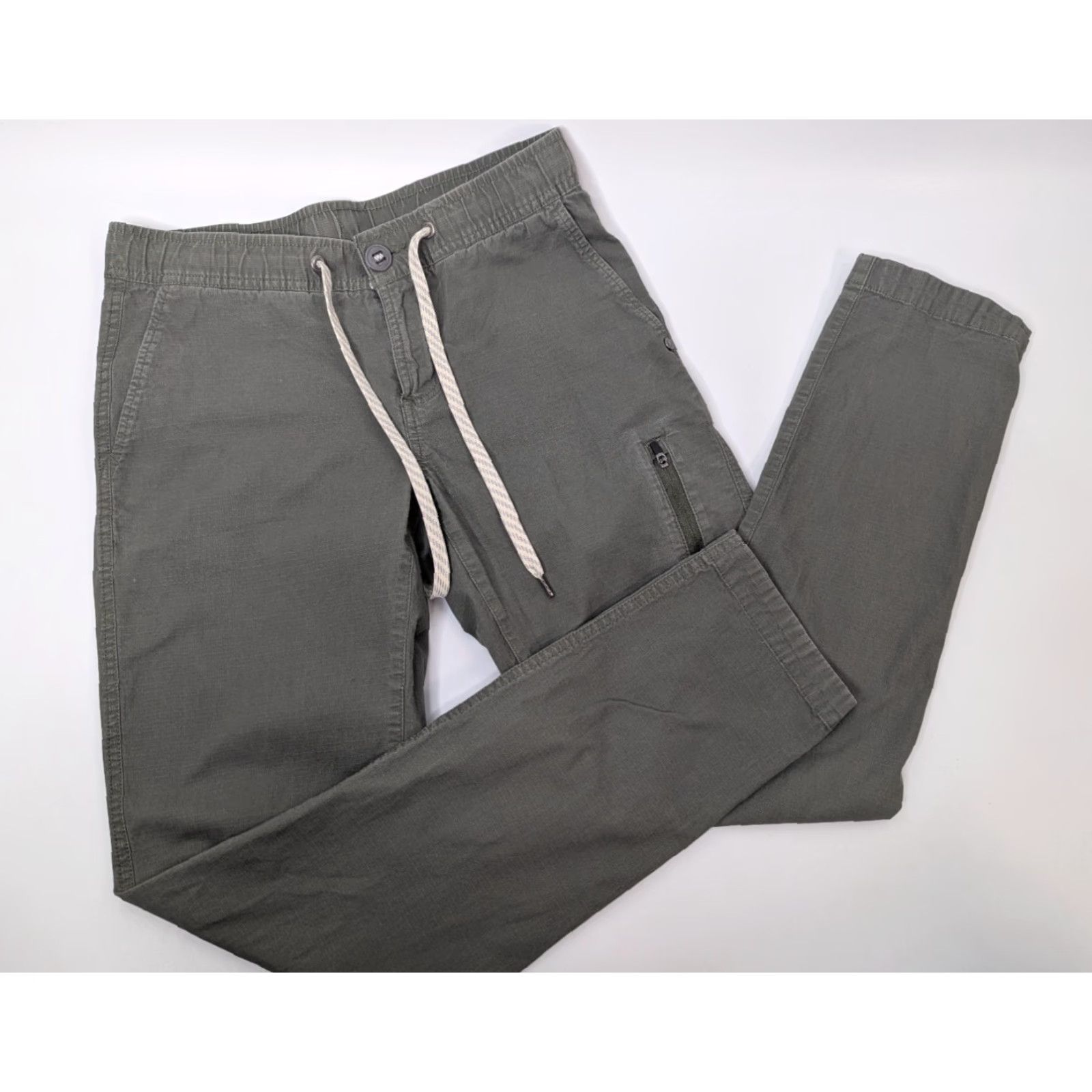 Vuori VUORI Pants XS Green Ripstop Drawstring Jogger Organic Cotton Outdoor VW401 Size 26" / US 2 / IT 38 - 2 Thumbnail