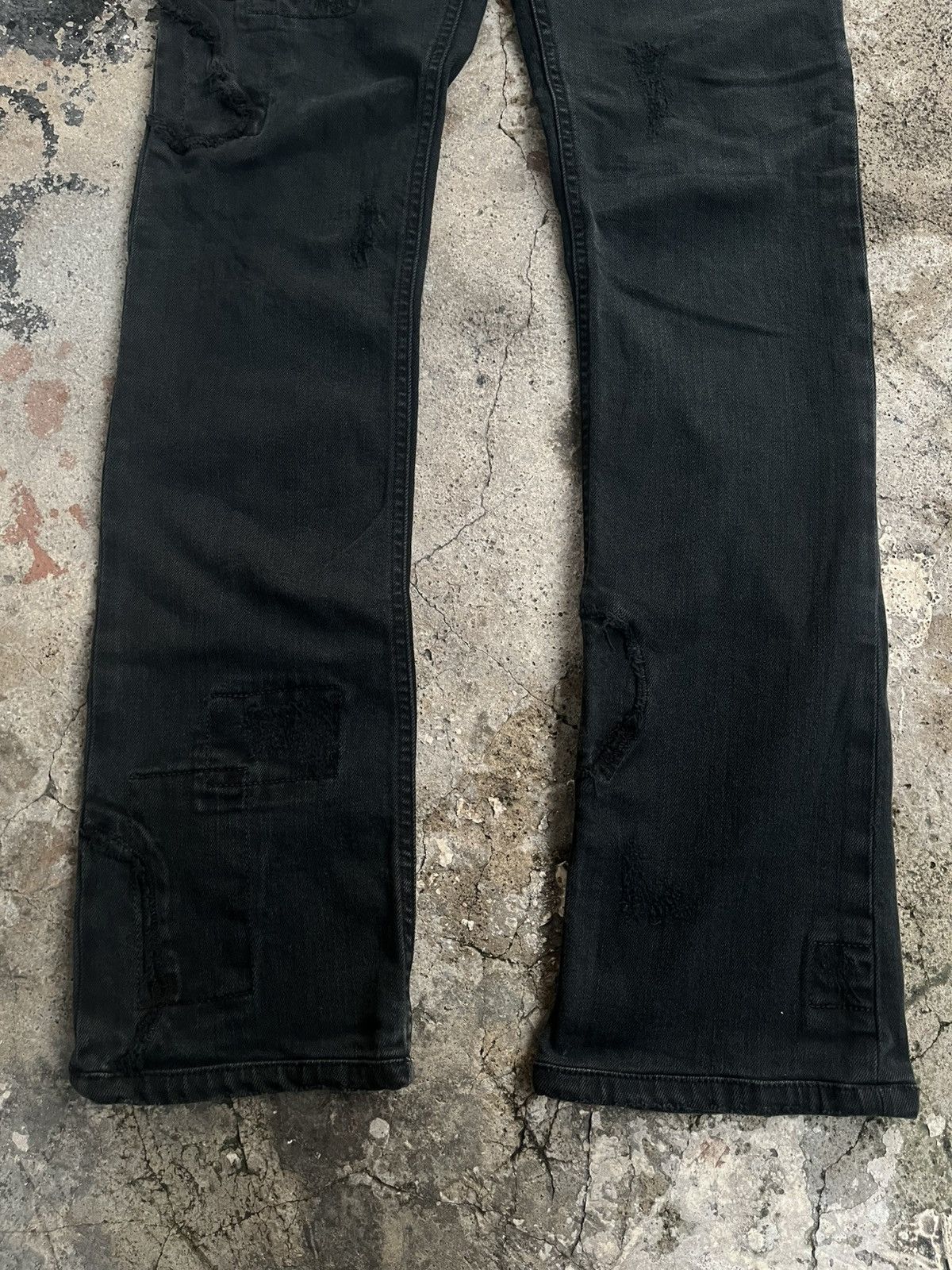 Isamu Katayama Backlash ZADIG & VOLTAIRE PATTERN BREAK PATCH WORK PANTS DENIM JEANS Size US 30 / EU 46 - 5 Thumbnail