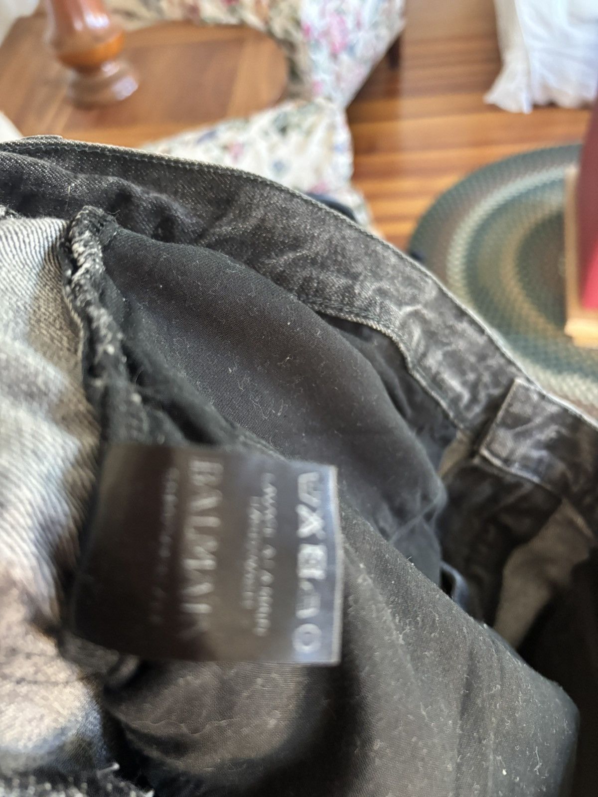Balmain Black Washed Biker Jeans Size US 34 / EU 50 - 3 Thumbnail
