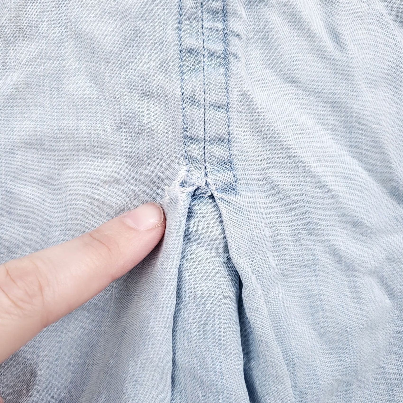CLOT Cloth & Stone Button-Up Shirt Womens XS Blue Tencel Long Sleeve Relaxed Casual Size XS / US 0-2 / IT 36-38 - 5 Thumbnail