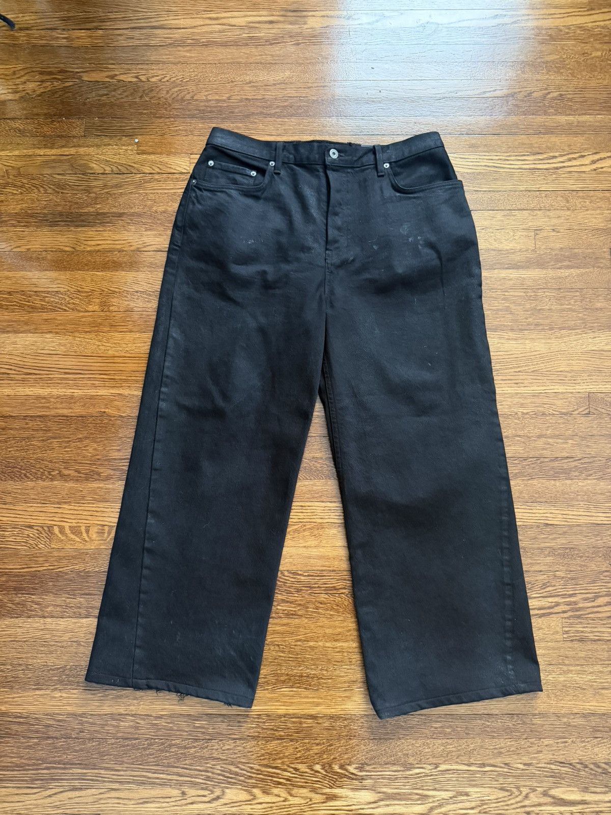 K-Two Studios Ktwo waxed wide leg jeans Size US 32 / EU 48 - 2 Thumbnail