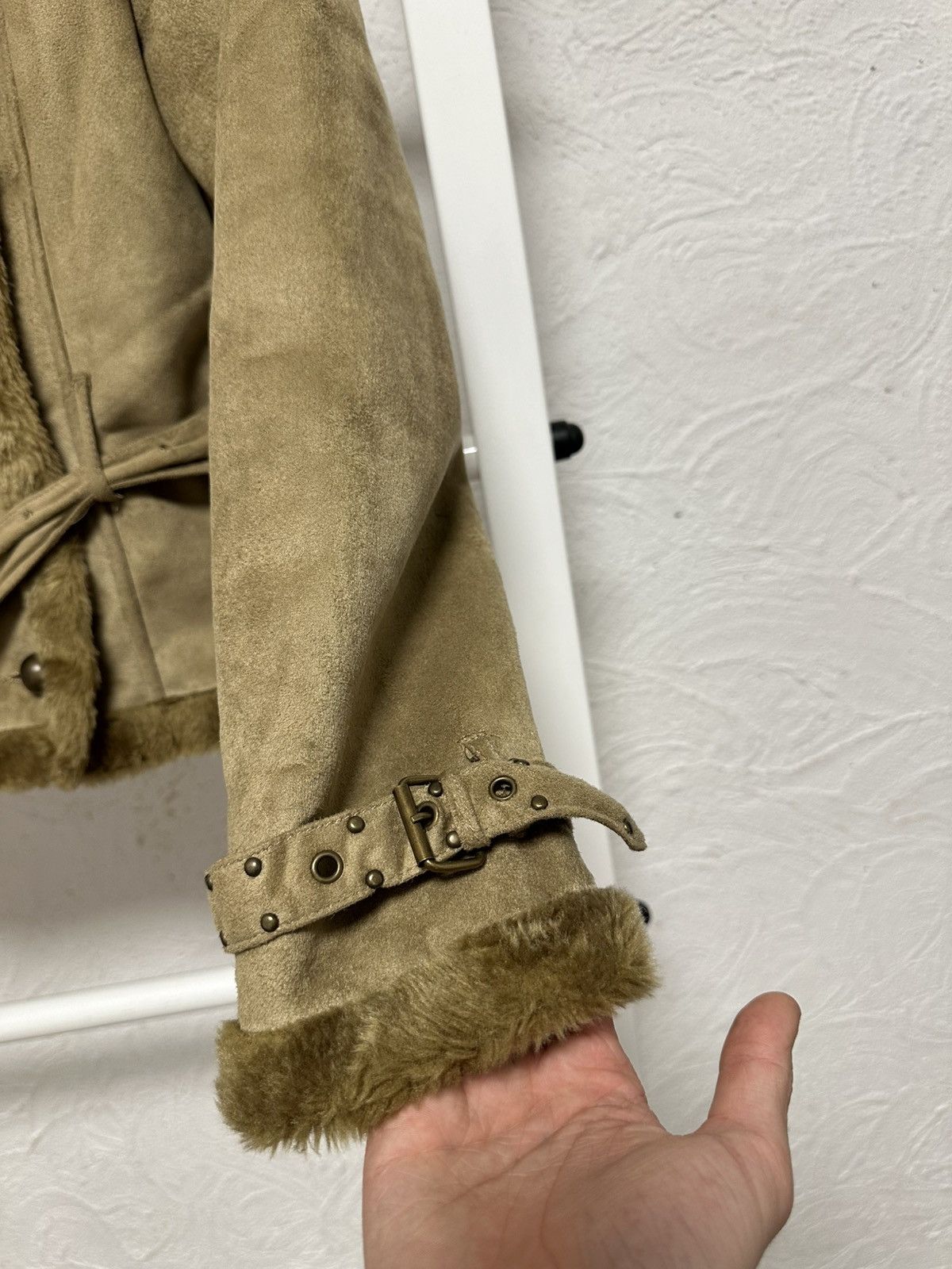 Hysteric Glamour × Vintage Y2K Hysteric Glamour Vintage Shearling Bomber Jacket Beige Size M / US 6-8 / IT 42-44 - 4 Thumbnail