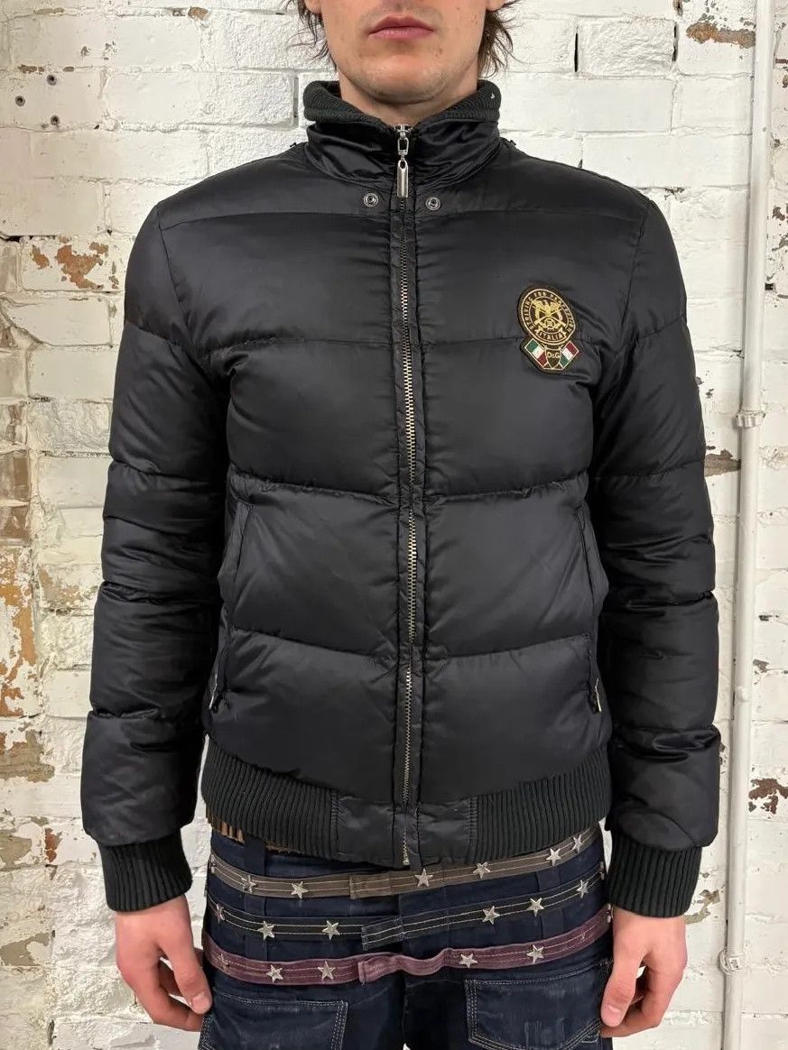 Dolce & Gabbana AW2003 Dolce & Gabbana Embroidered Logo Patch Black Puffer Jacket Size US M / EU 48-50 / 2 - 2 Thumbnail