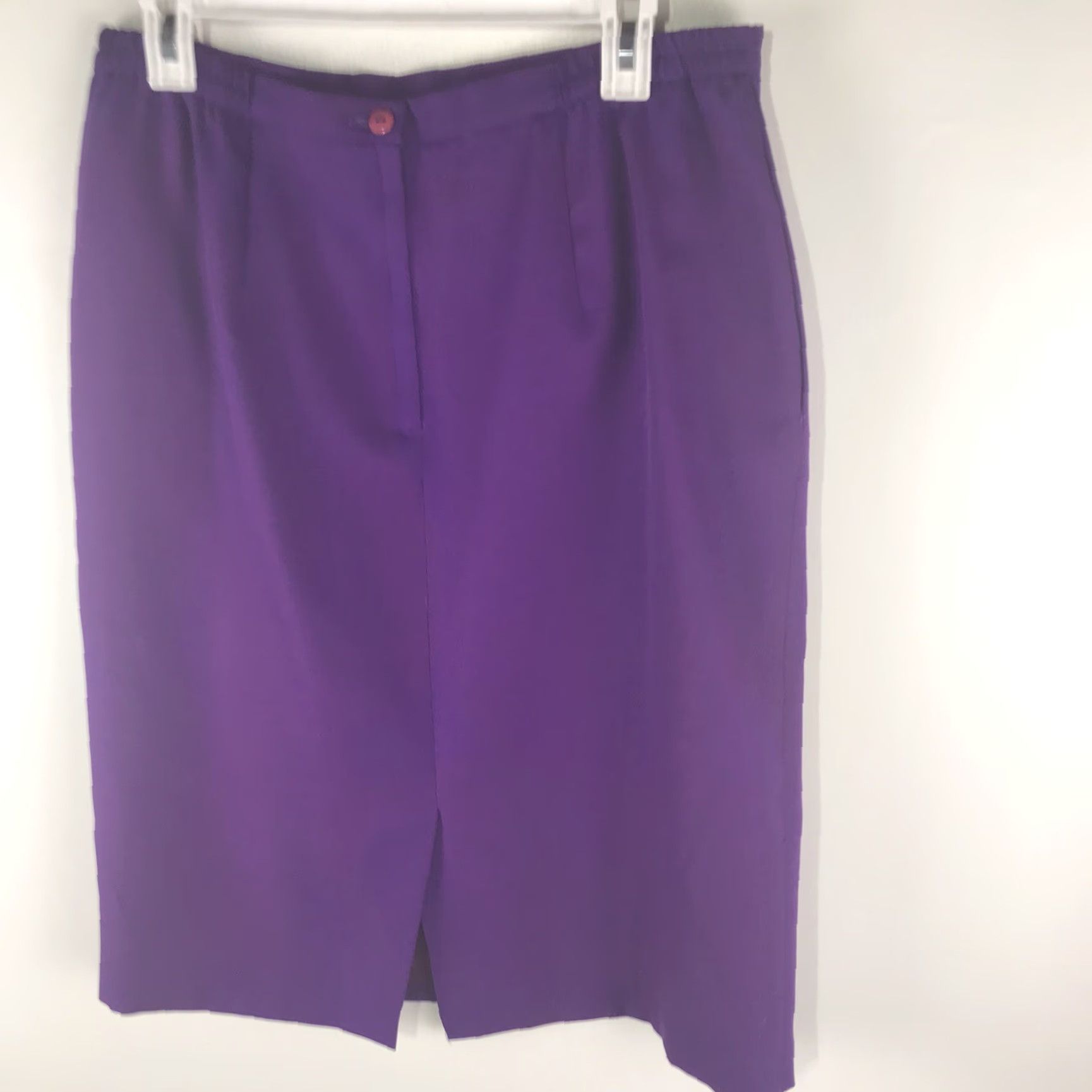 Vintage Vintage Karen Stuart Purple Pleated Midi Skirt Womens Size 16 USA Size 38" / US 16 / IT 52 - 5 Thumbnail