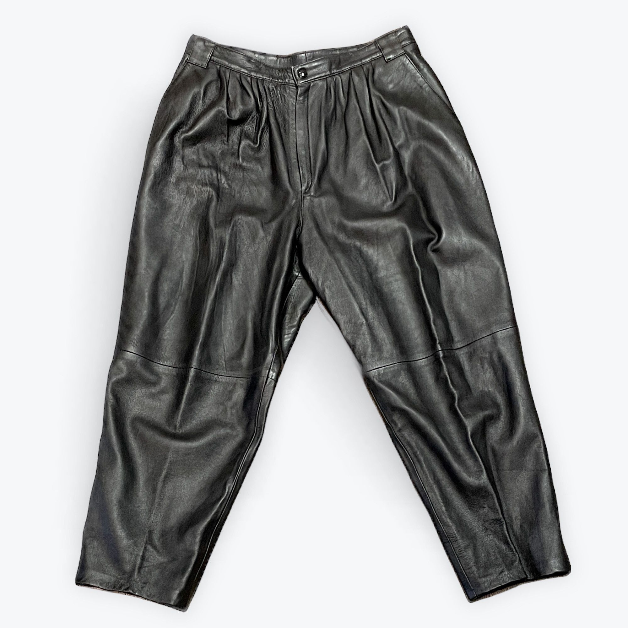 Other 32” - Vintage Turkish Leather Black Pants Size 32" / US 10 / IT 46 - 1 Thumbnail