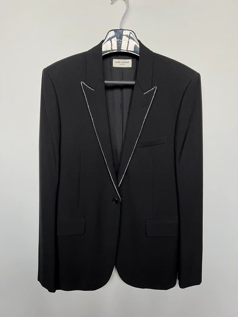 Saint Laurent Paris Classic Saint Laurent Black Suit Jacket-2506 Size US M / EU 48-50 / 2 - 1 Thumbnail