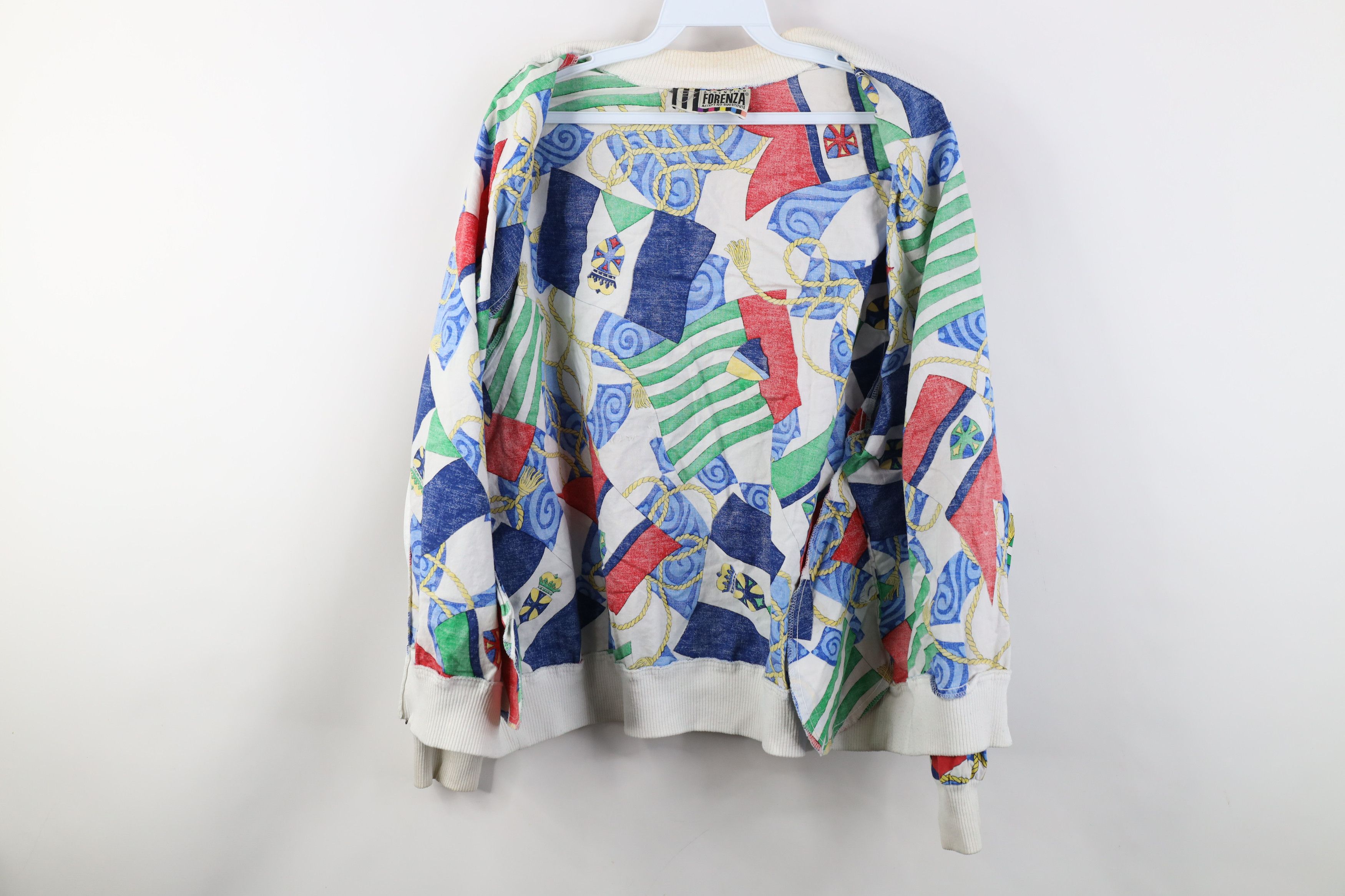 Vintage AS IS Vintage 90s Streetwear Sailing Flags Bomber Jacket AOP Size L / US 10 / IT 46 - 8 Thumbnail