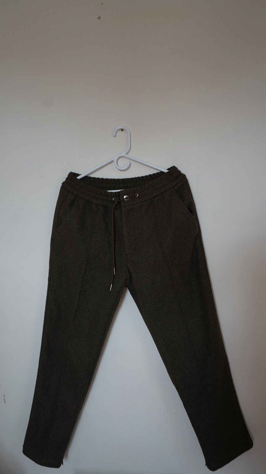 Richie Le Collection Dark Gray Richie Le Collection Pleated Wool Pants Size US 32 / EU 48 - 1 Thumbnail