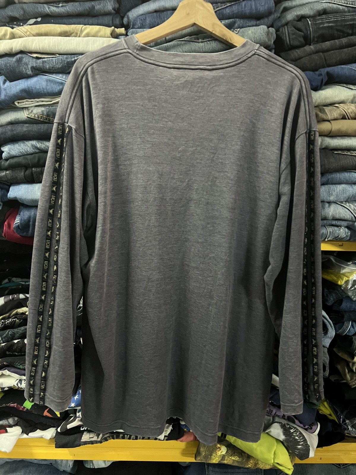 Designer × MCM × Vintage VINTAGE MCM LEGERE SIDE TAPE LONG SLEEVE TSHIRT Size US L / EU 52-54 / 3 - 2 Thumbnail