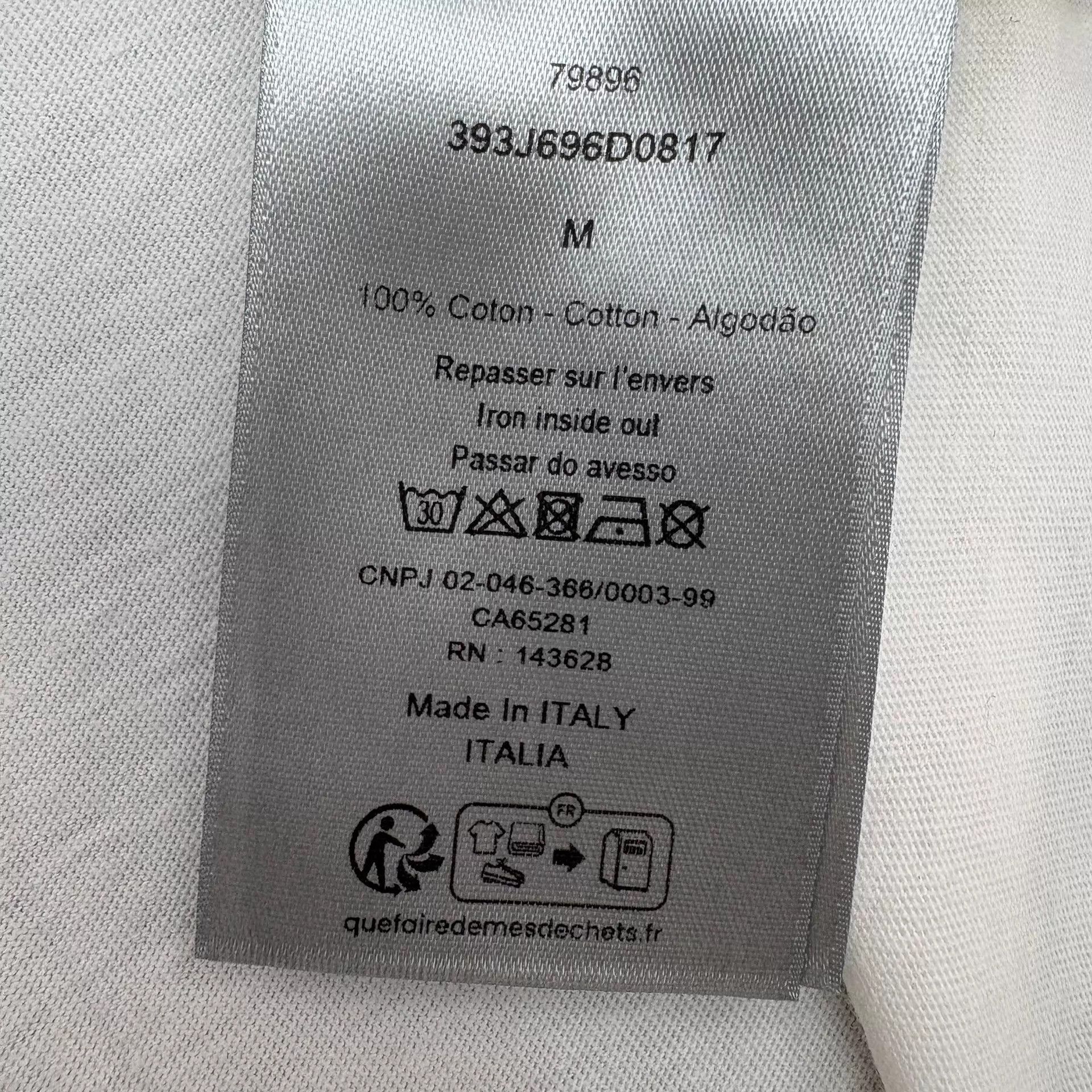 Dior Dior White Print Short Sleeve Tee M Italian 100% Cotton Size US M / EU 48-50 / 2 - 7 Thumbnail