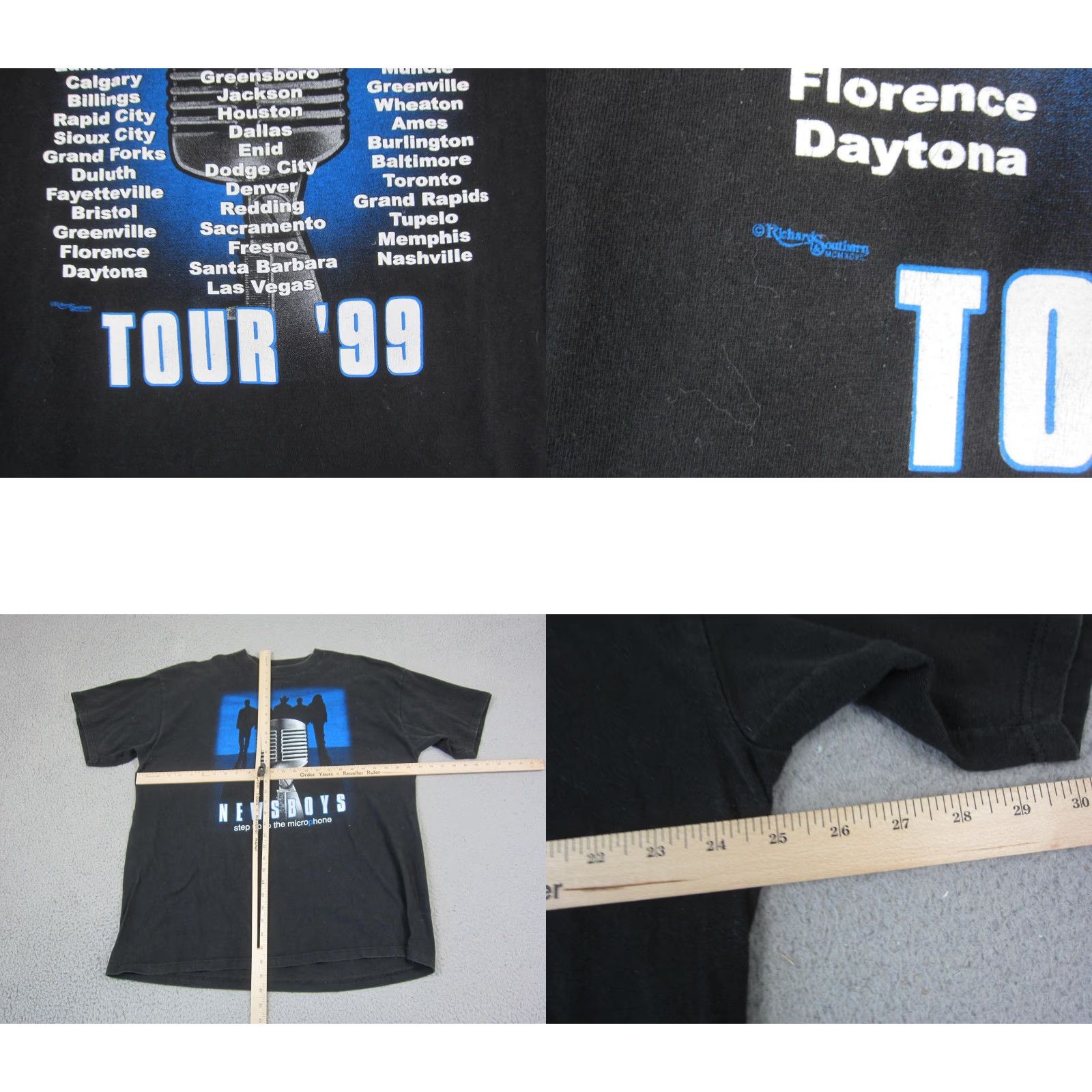 Tultex VINTAGE tultex Shirt Mens 2XL Black 90s Newsboys Tour Microphone Size US XXL / EU 58 / 5 - 8 Thumbnail