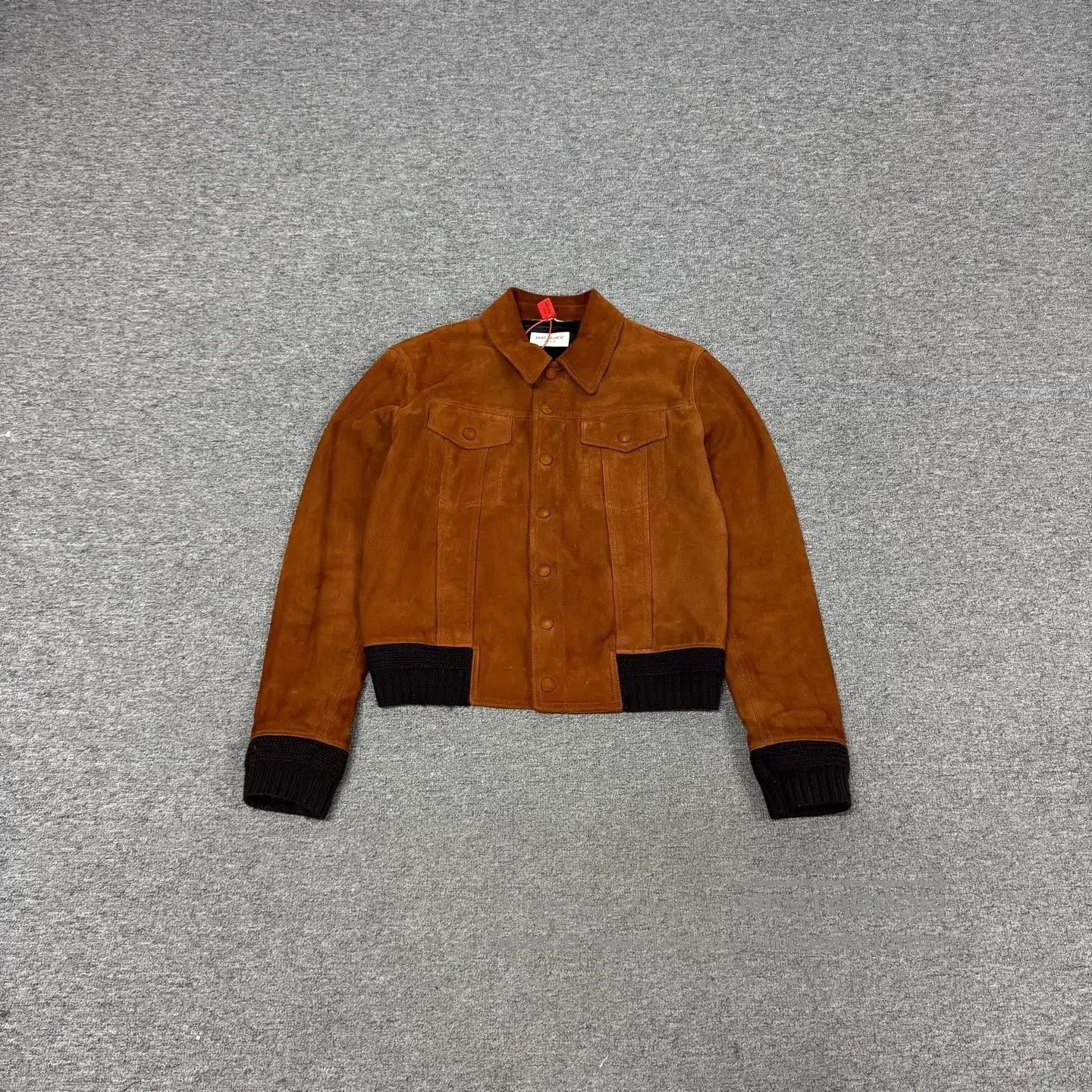 Saint Laurent Paris Saint Laurent Paris Caramel-colored suede short jacket| Size US S / EU 44-46 / 1 - 1 Thumbnail