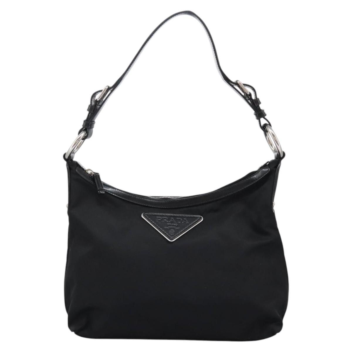Prada Tessuto Black Synthetic Shoulder Bag (Pre-Owned) Size ONE SIZE - 1 Thumbnail