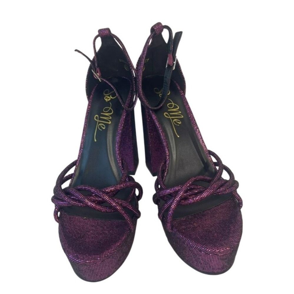 Other SO ME / Disco / Purple Metallic / Platform / High Heels Wit Size US 8.5 / IT 38.5 - 3 Thumbnail