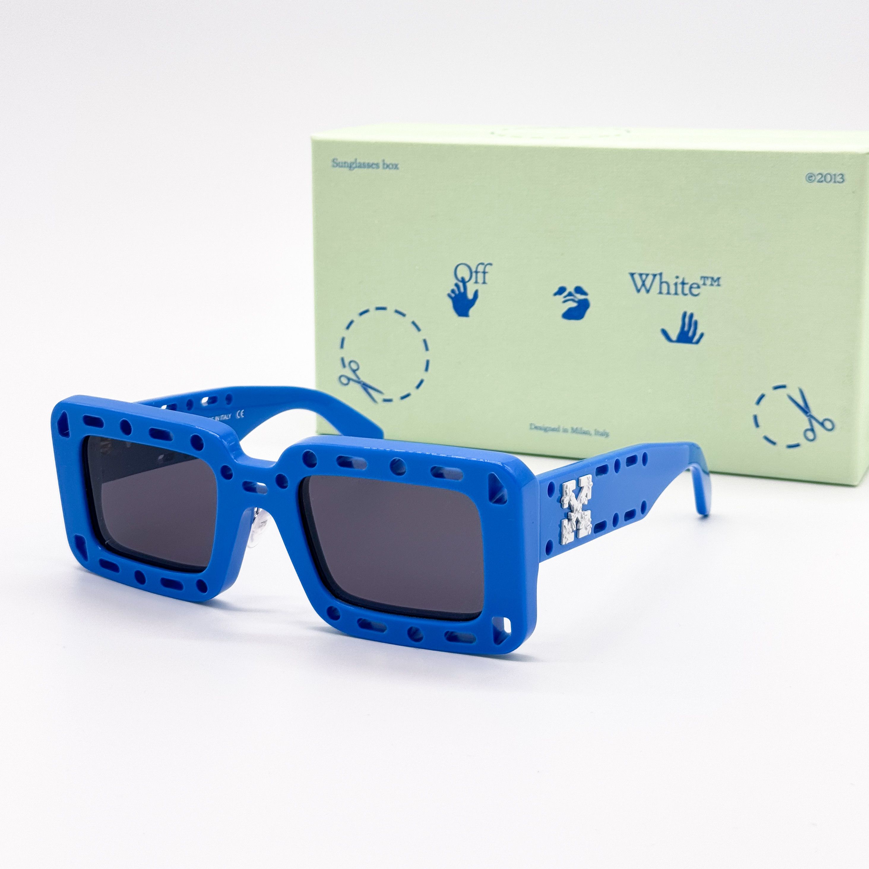 NEW OFF-WHITE ATLANTIC 507 BLUE UNISEX SUNGLASSES OFF-WHITE
