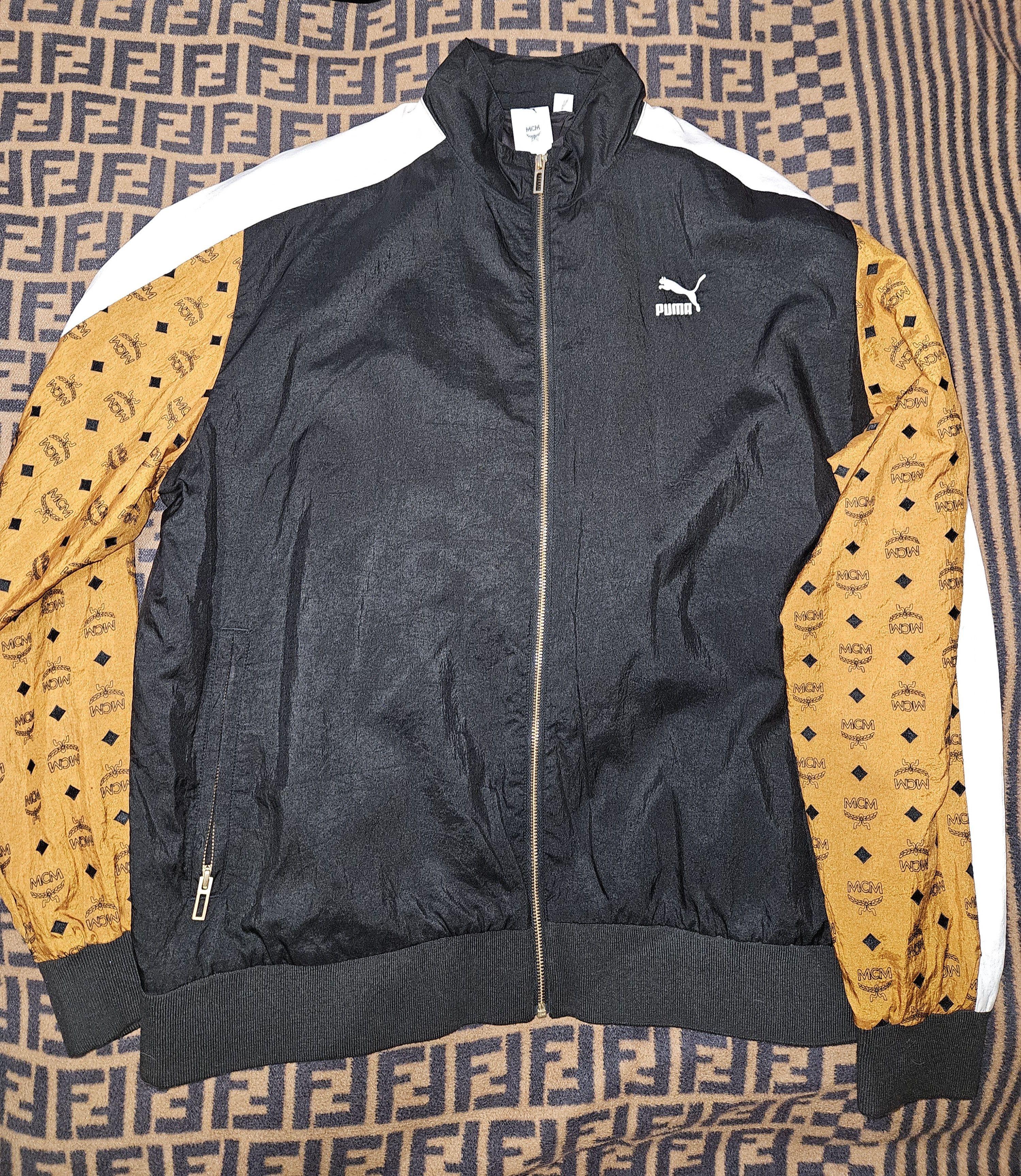 Image of MCM X Puma Track Top in MCM Cognac, Men's (Size XL)