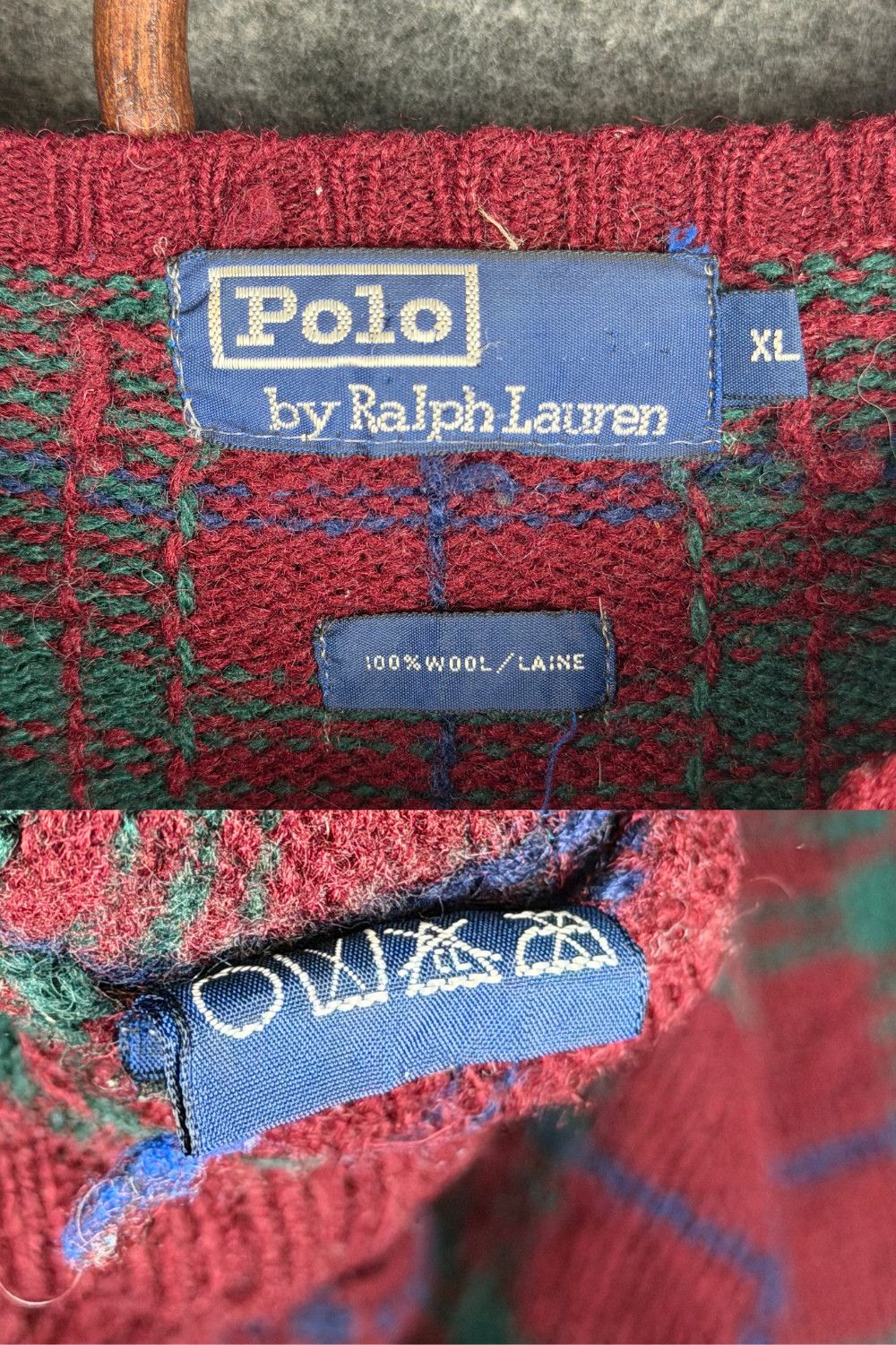 Polo Ralph Lauren fw93 Polo Ralph Lauren Double Duck Intarsia Plaid Sweater XL Size US XL / EU 56 / 4 - 4 Thumbnail