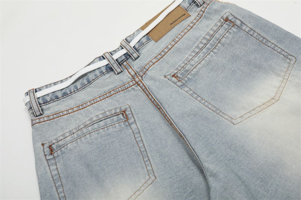 Japanese Brand × Vintage Street men's loose hip-hop straight stitching washed jeans Size US 32 / EU 48 - 5 Thumbnail