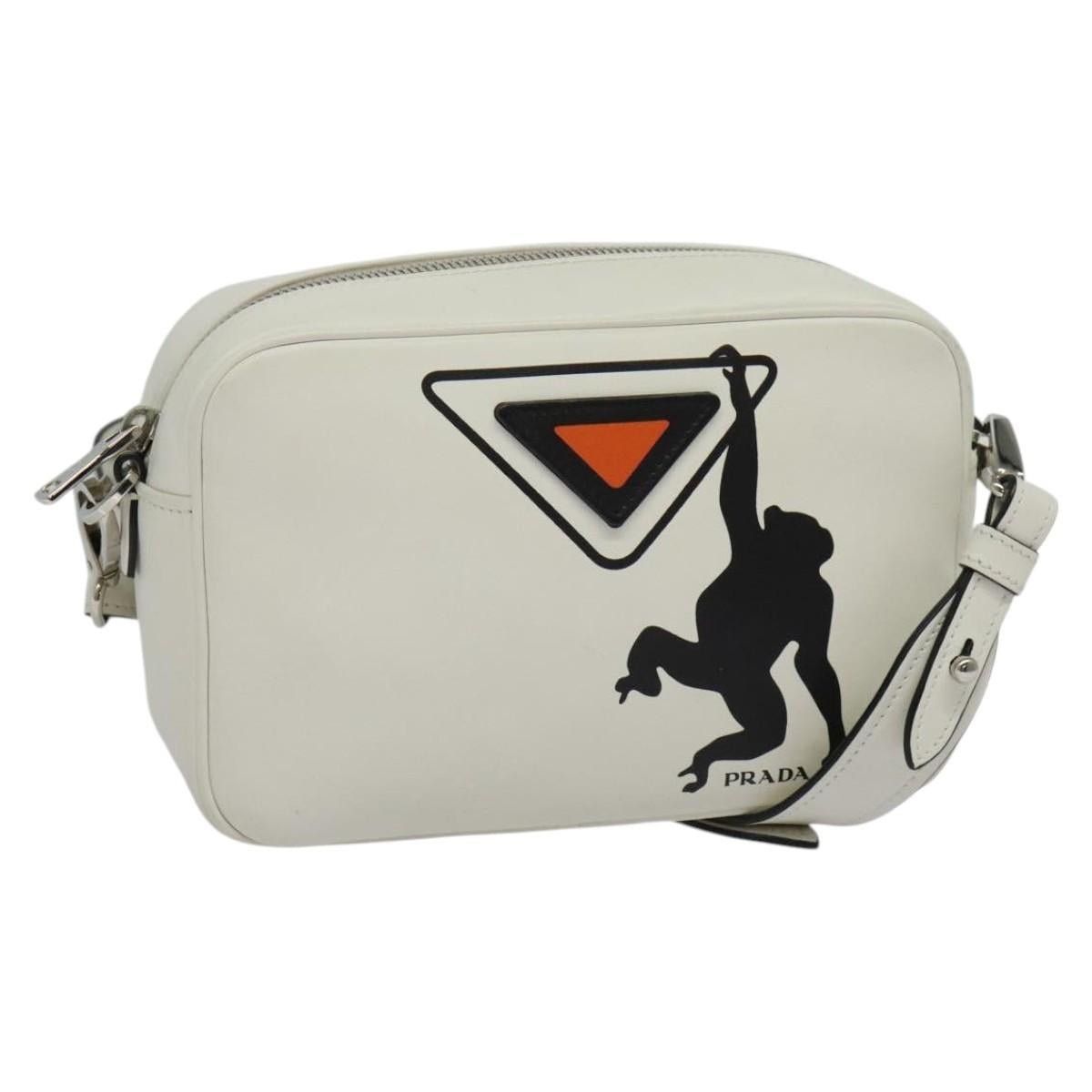 Prada PRADA Shoulder Bag Leather White Silver Size ONE SIZE - 1 Thumbnail