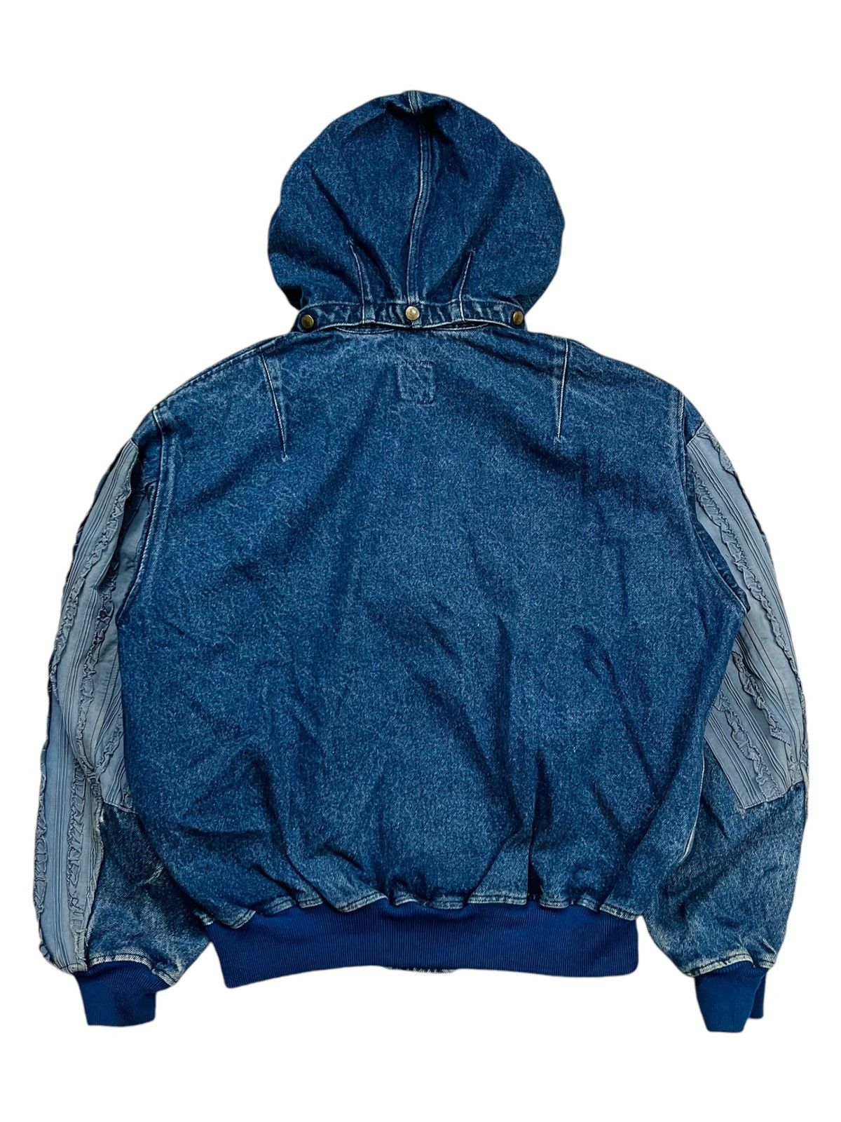 20471120 1980s Isao Kaneko - Ruffle Denim Bono Jacket Size US L / EU 52-54 / 3 - 5 Thumbnail