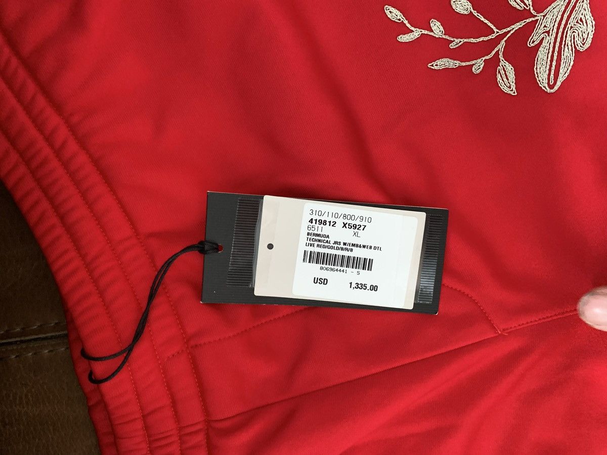 Gucci GUCCI Red EMBROIDERED SHORTS SS 2014 Size US 38 / EU 54 - 4 Thumbnail