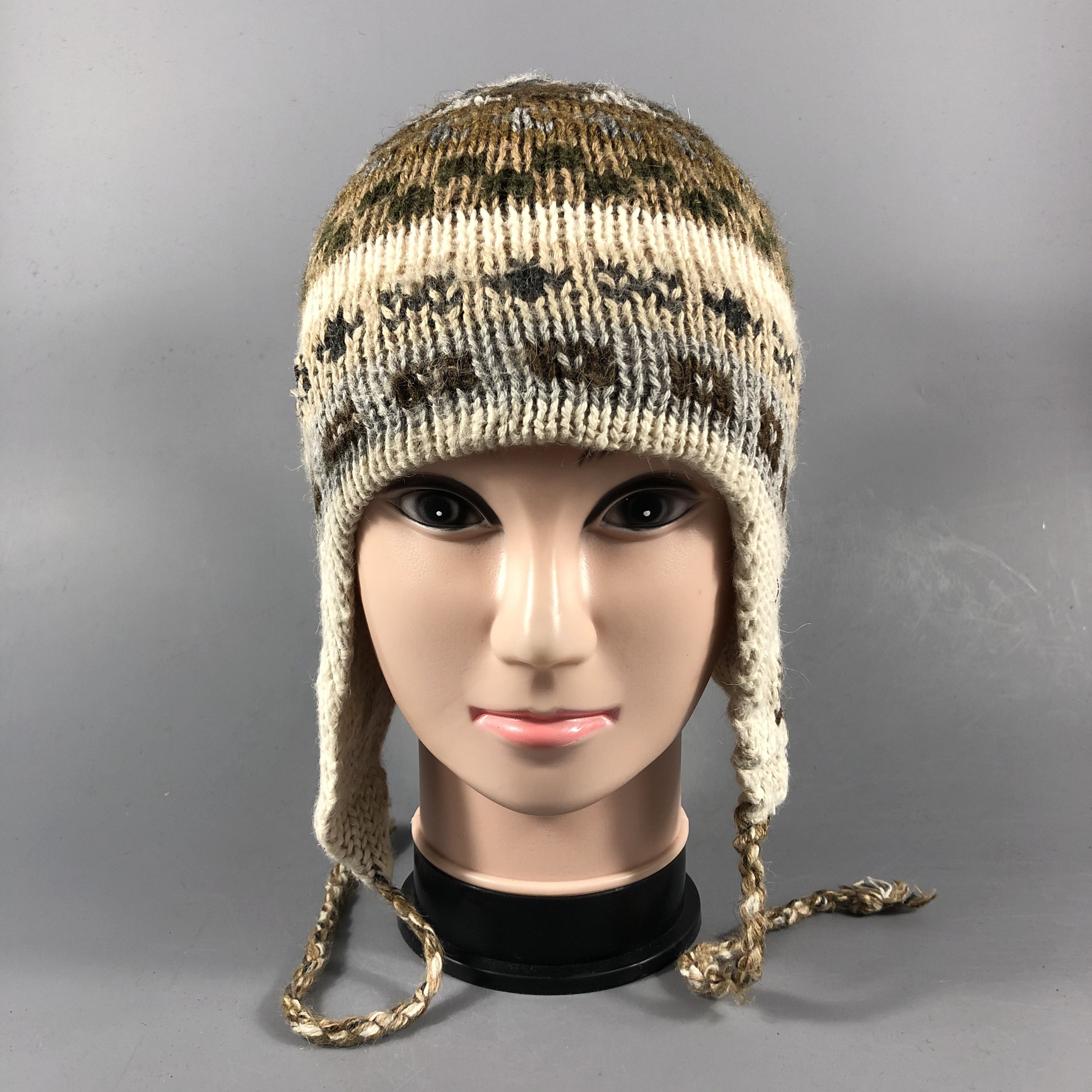 Japanese Brand Alpaca Earflap Beanie Snowcap Hat Size ONE SIZE - 1 Thumbnail