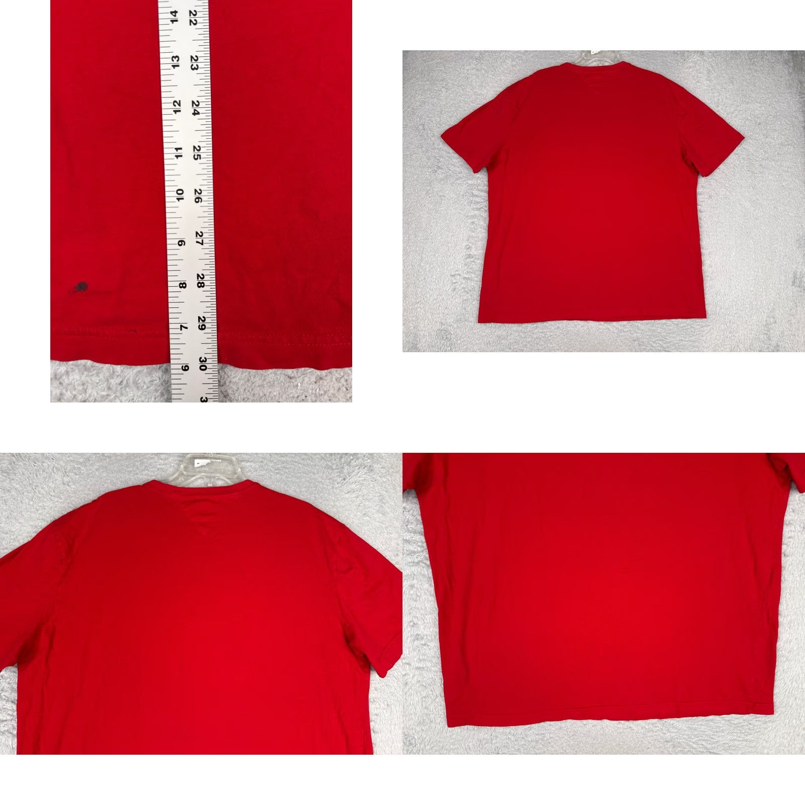 Tommy Hilfiger Tommy Hilfiger Shirt Adult 2XL Red 100% Cotton Crew Neck Embroidered Logo Mens Size US XXL / EU 58 / 5 - 9 Thumbnail
