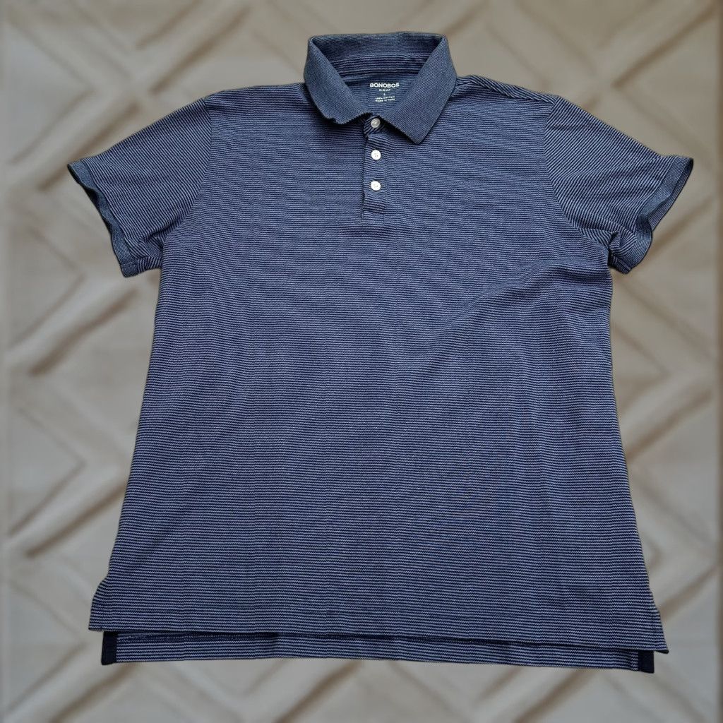 Bonobos Bonobos Slim Fit Polo Shirt Mens Large Blue Short Sleeve Cotton Casual Outdoor Size US L / EU 52-54 / 3 - 1 Thumbnail