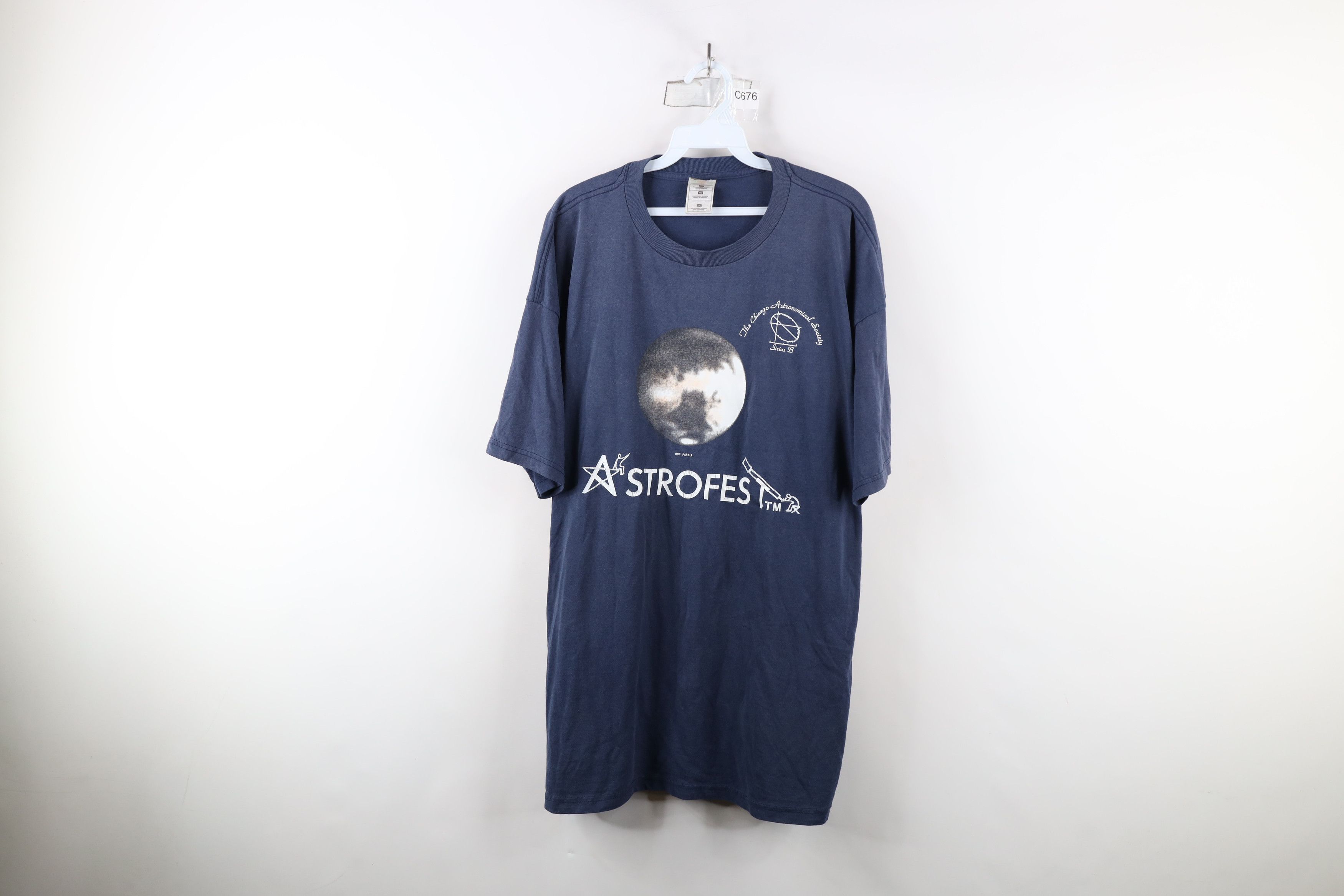 Vintage Vintage 90s Chicago Astronomical Society Astrofest T-Shirt Size US XXL / EU 58 / 5 - 1 Thumbnail